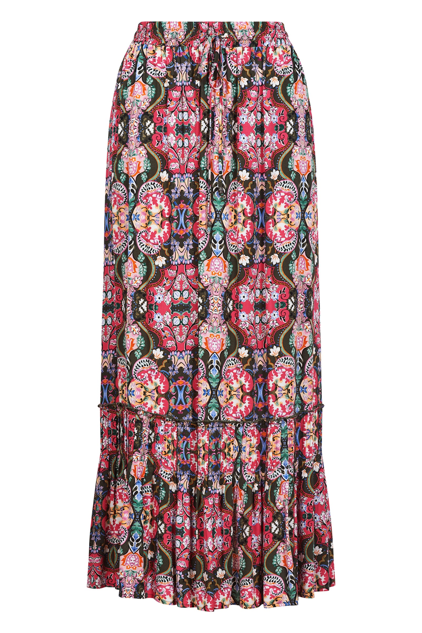 Esme Maxi Skirt - Olive Fleuron