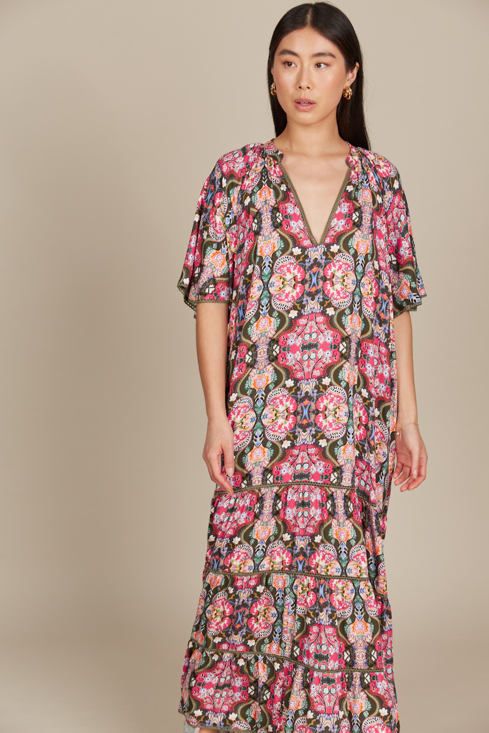 Esme Maxi - Olive Fleuron