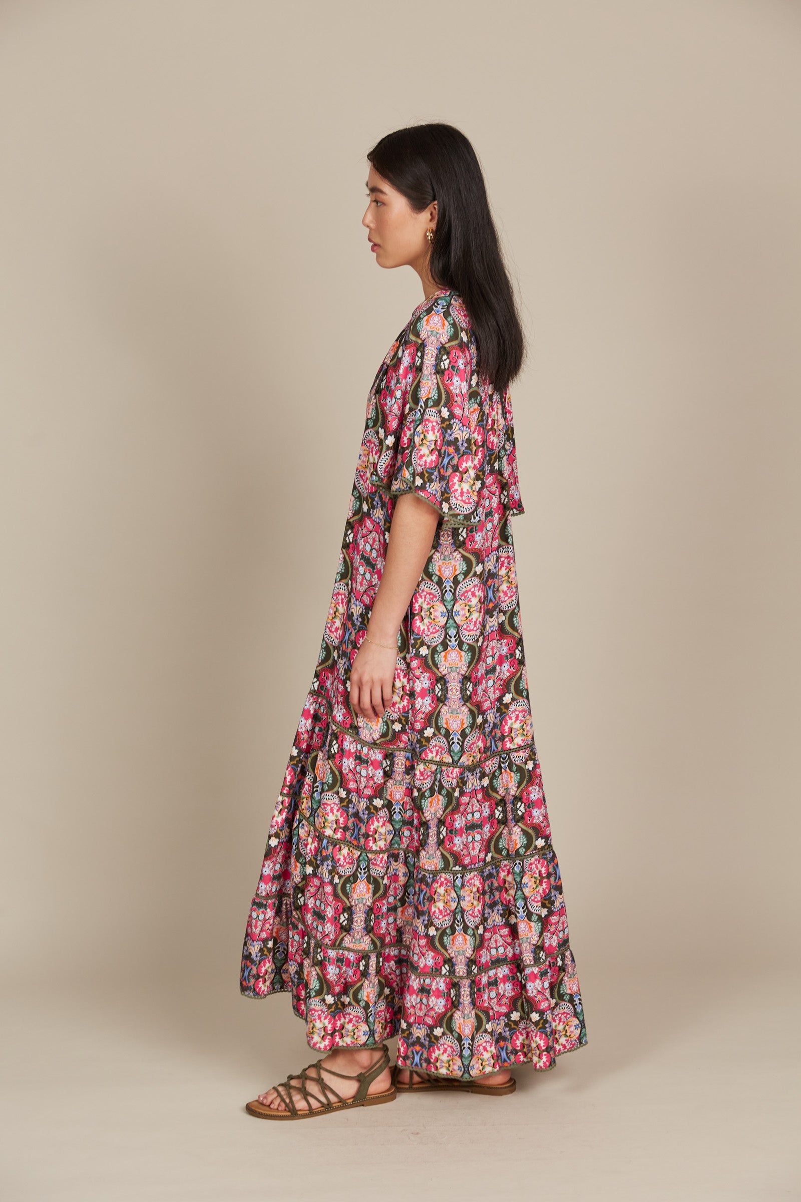 Esme Maxi - Olive Fleuron