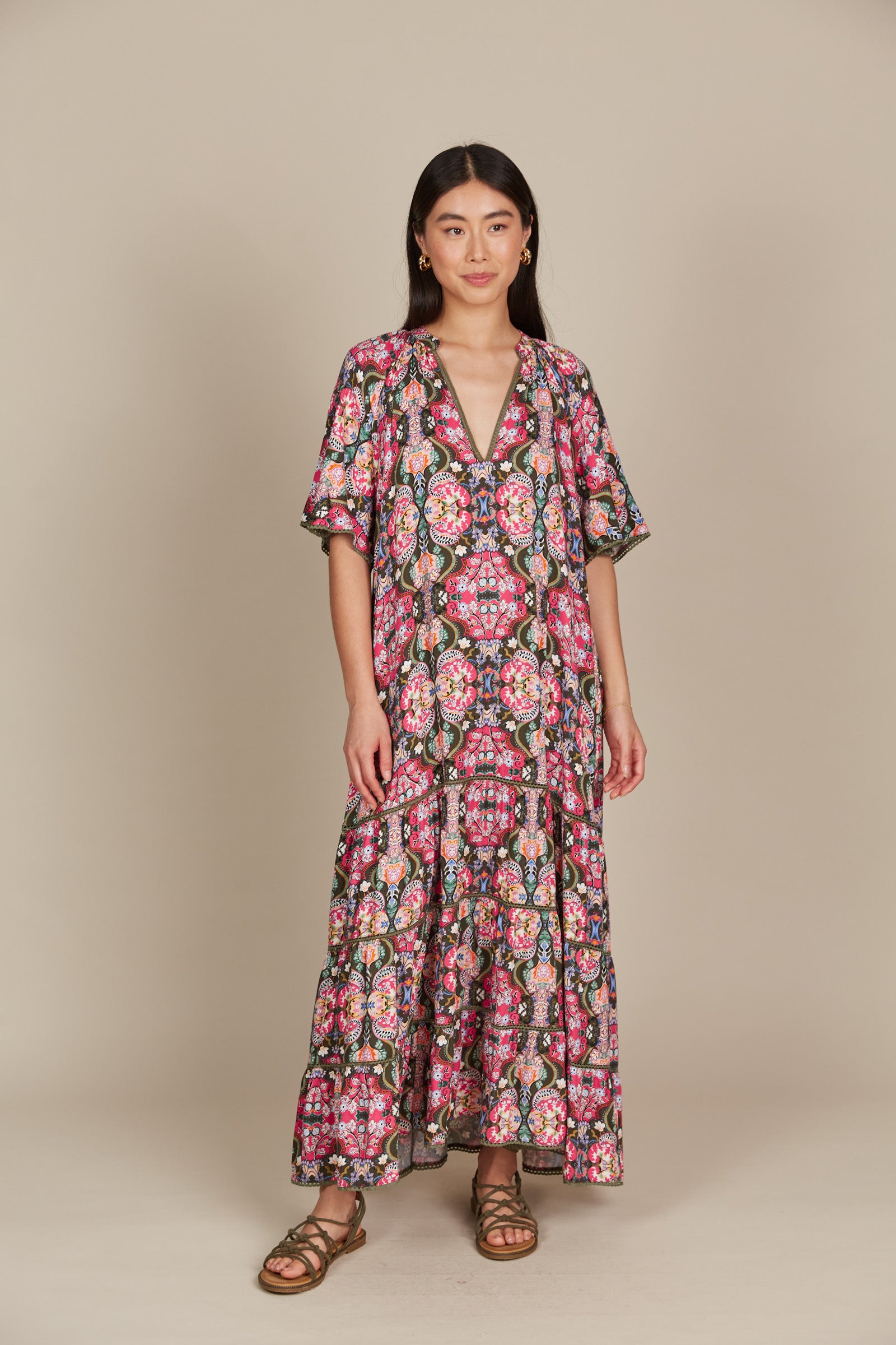 Esme Maxi - Olive Fleuron