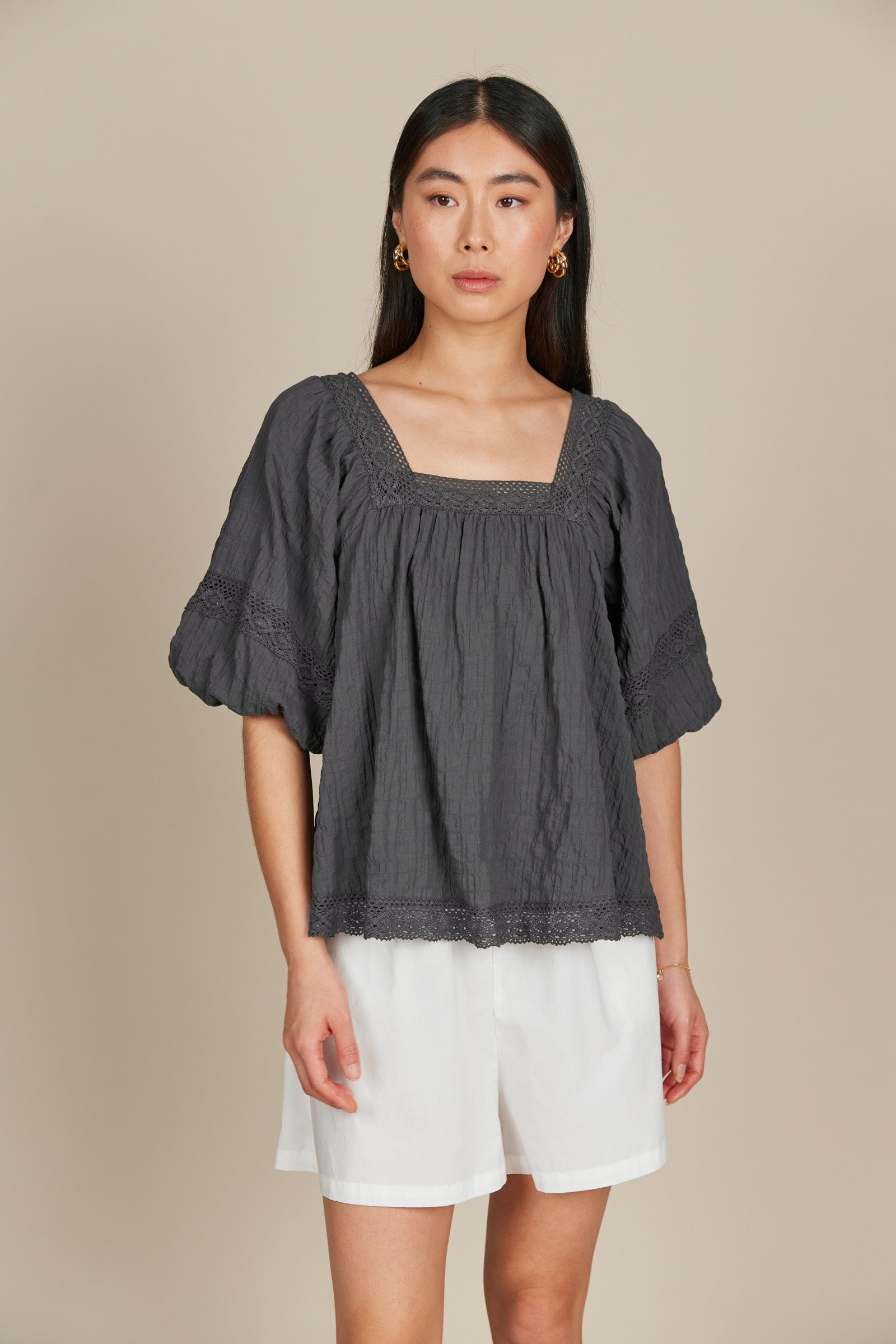 Fleur Top - Graphite
