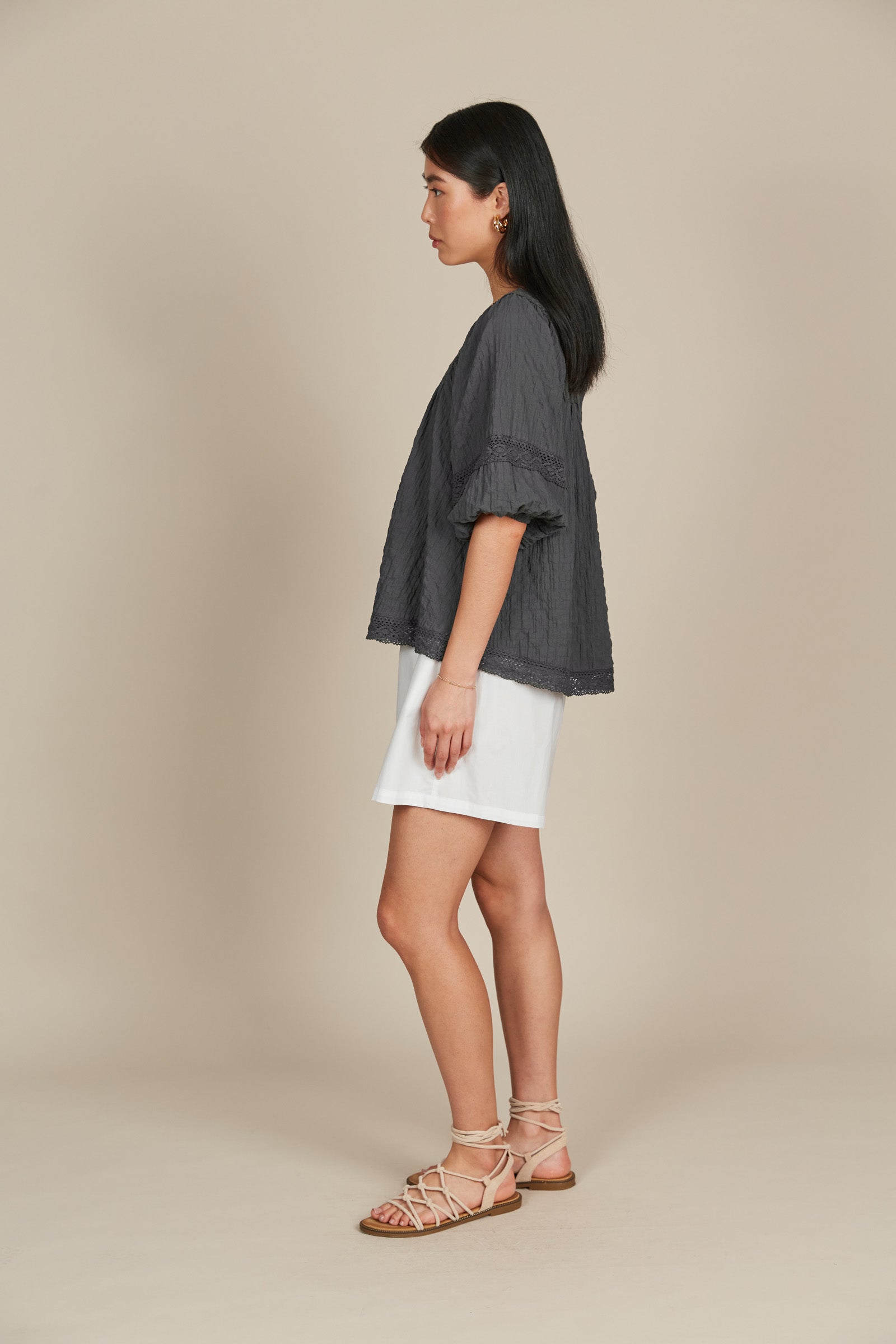 Fleur Top - Graphite