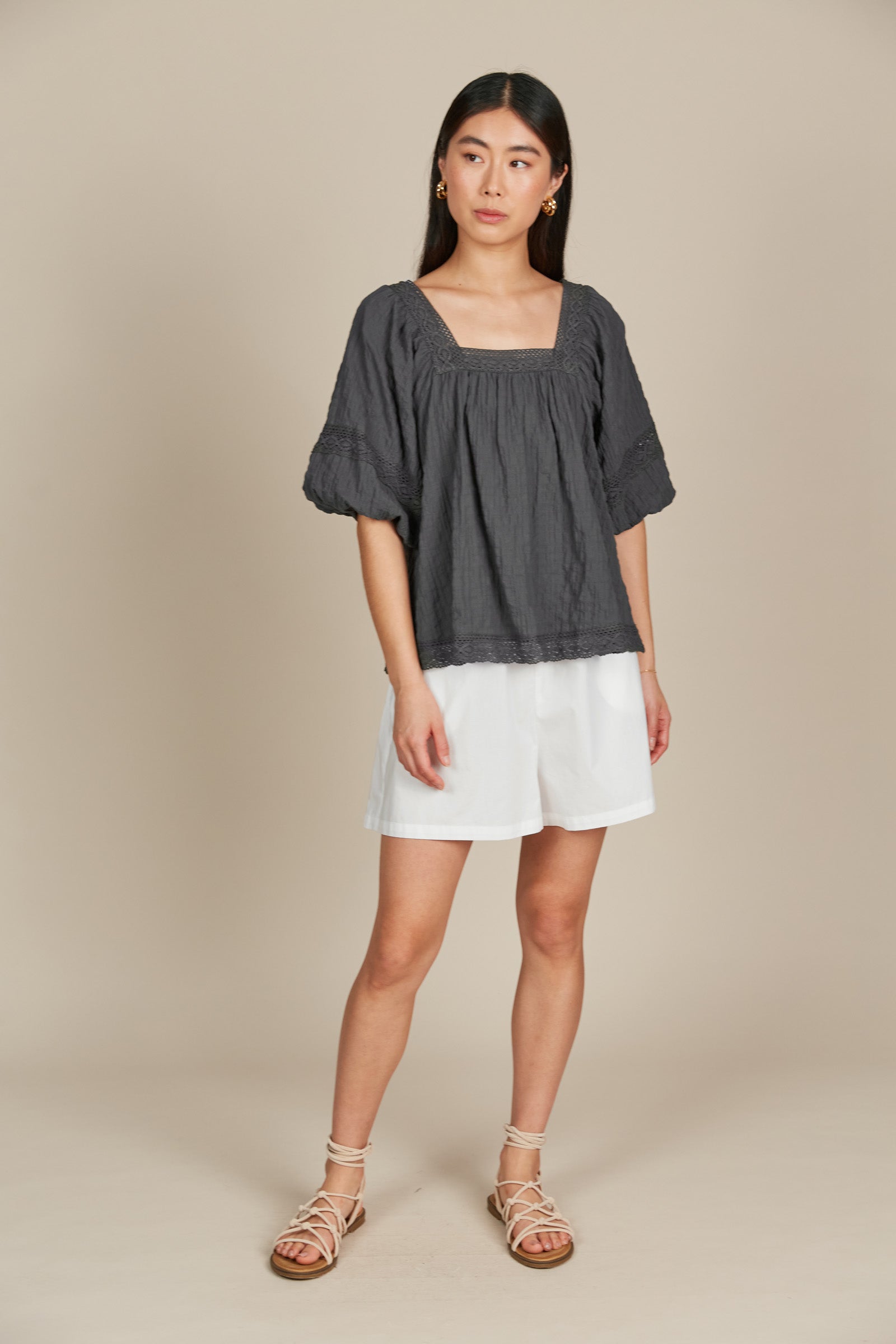 Fleur Top - Graphite