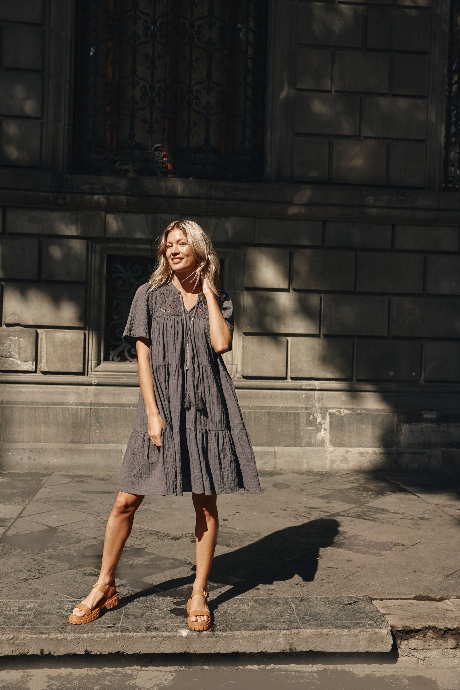 Fleur Dress - Graphite - Isle of Mine Clothing - Dress Maxi