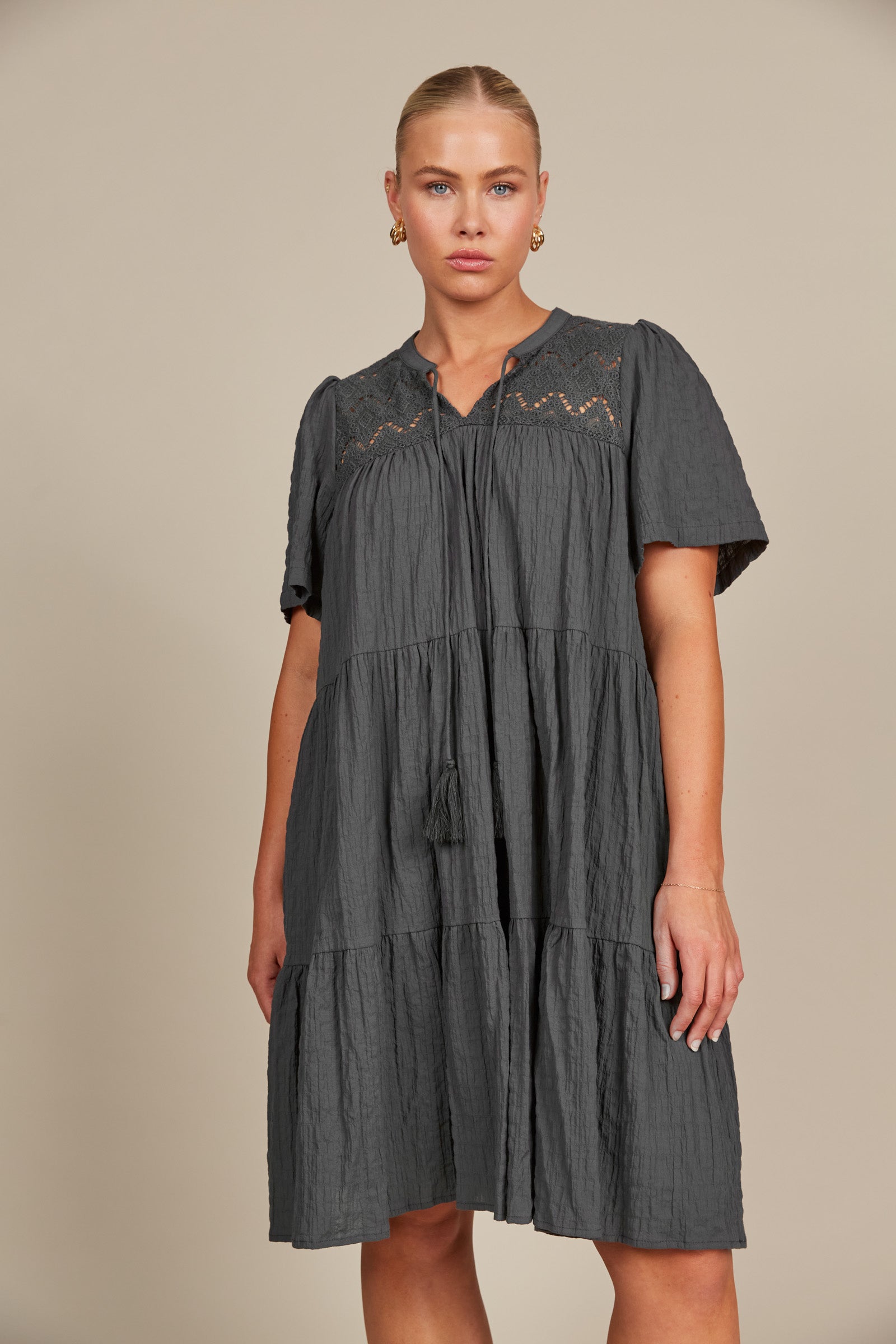 Fleur Dress - Graphite - Isle of Mine Clothing - Dress Maxi