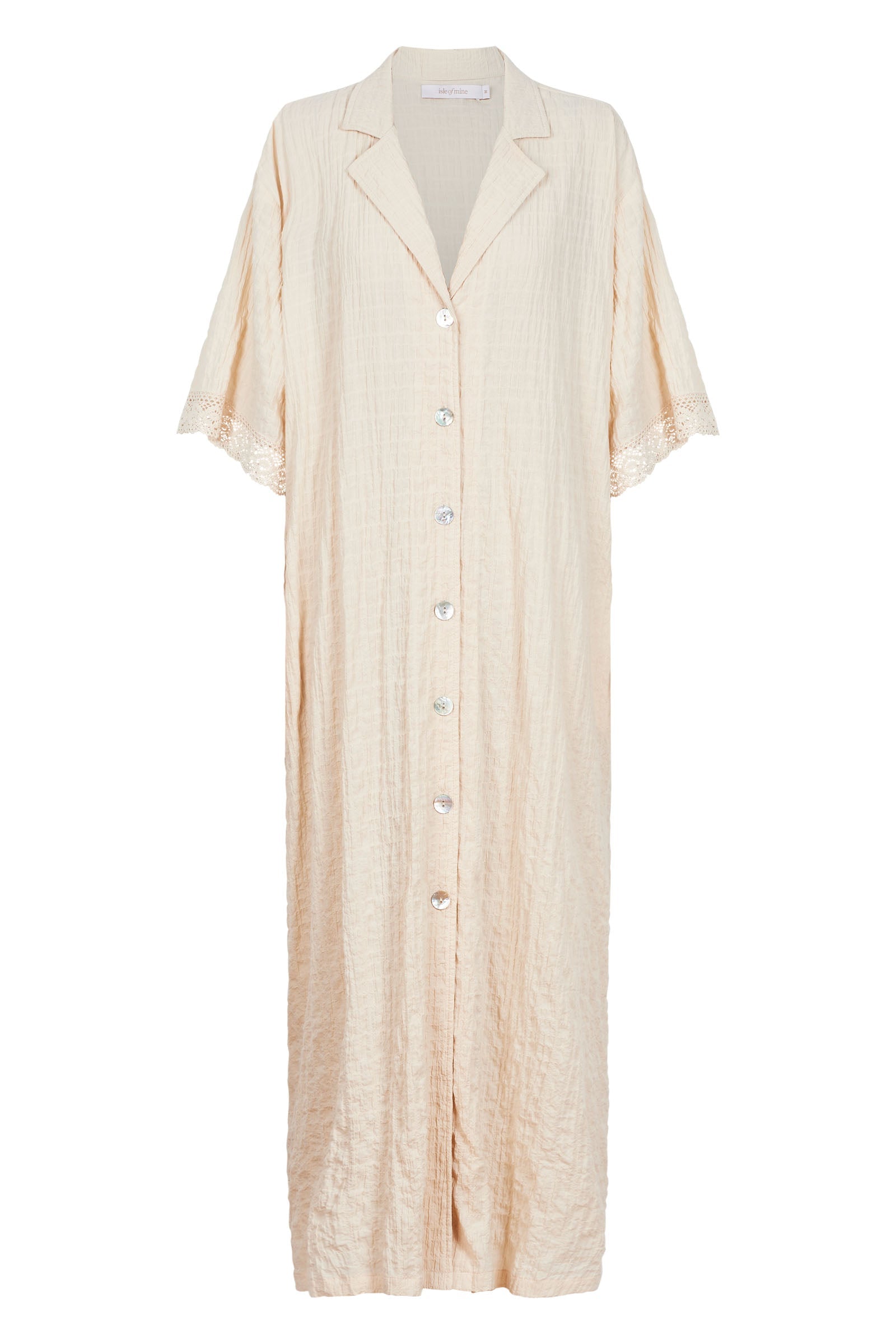 Fleur Shirt Dress - Canvas - Isle of Mine Clothing - Shirt Dress Maxi