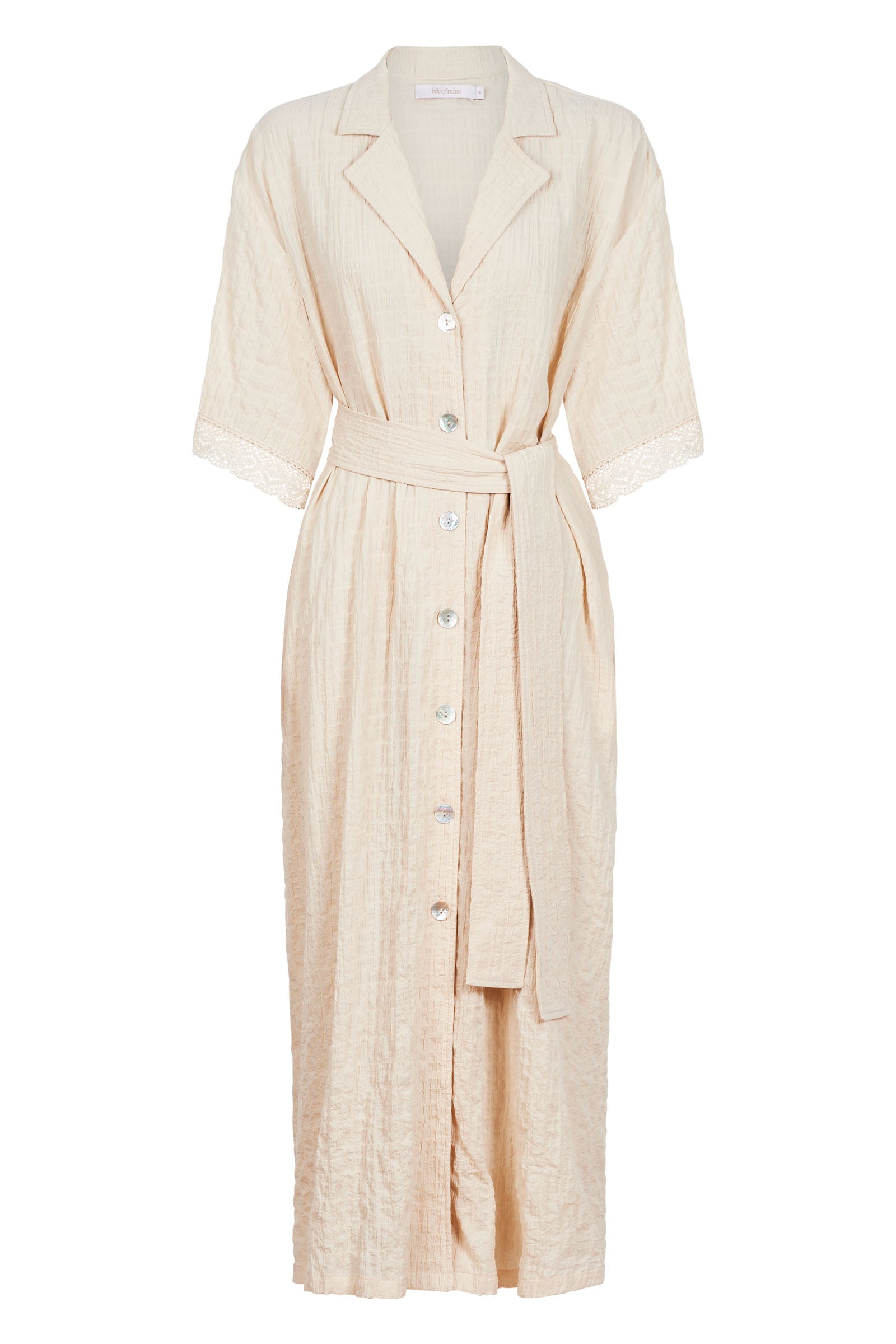 Fleur Shirt Dress - Canvas - Isle of Mine Clothing - Shirt Dress Maxi