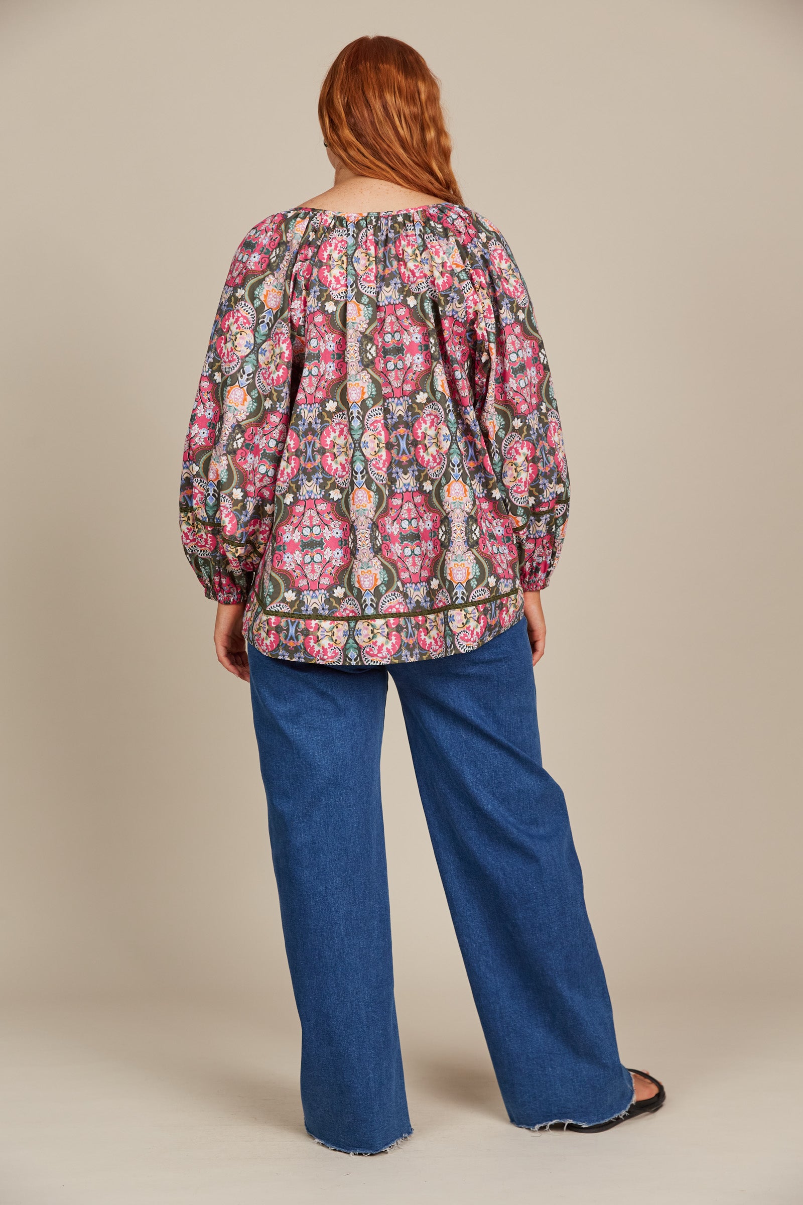 Remi Blouse - Olive Fleuron