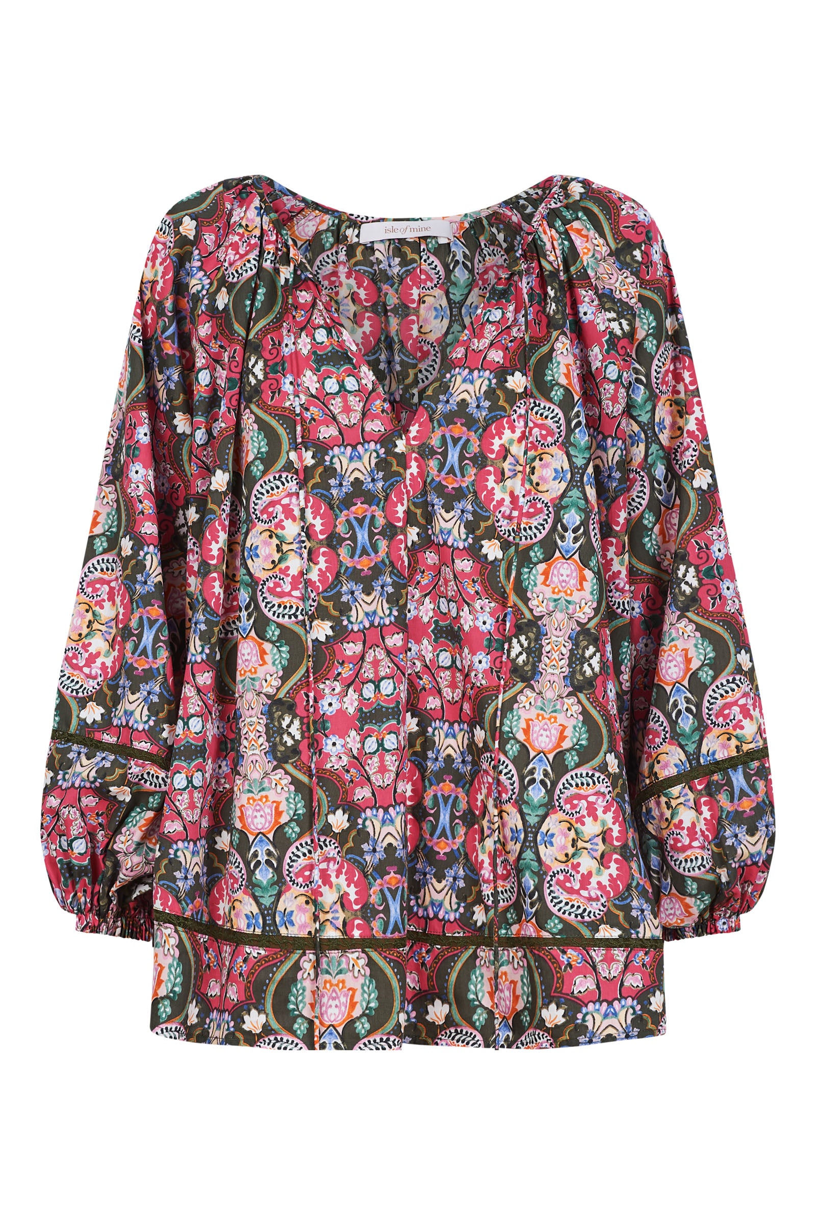 Remi Blouse - Olive Fleuron