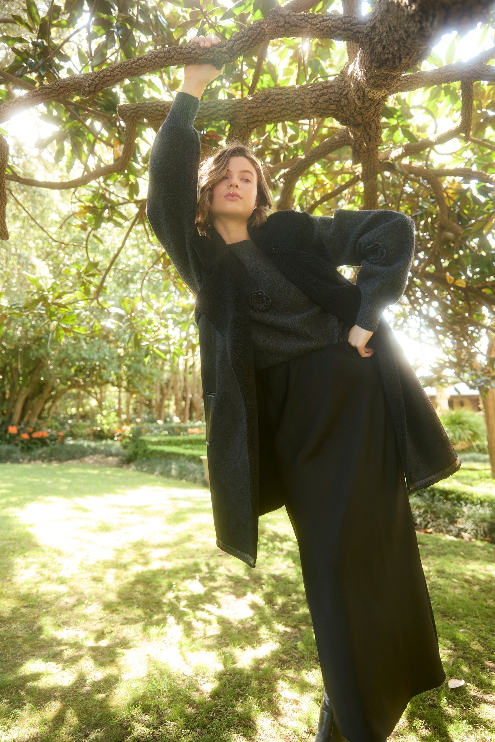 Maia Midi Skirt - Onyx