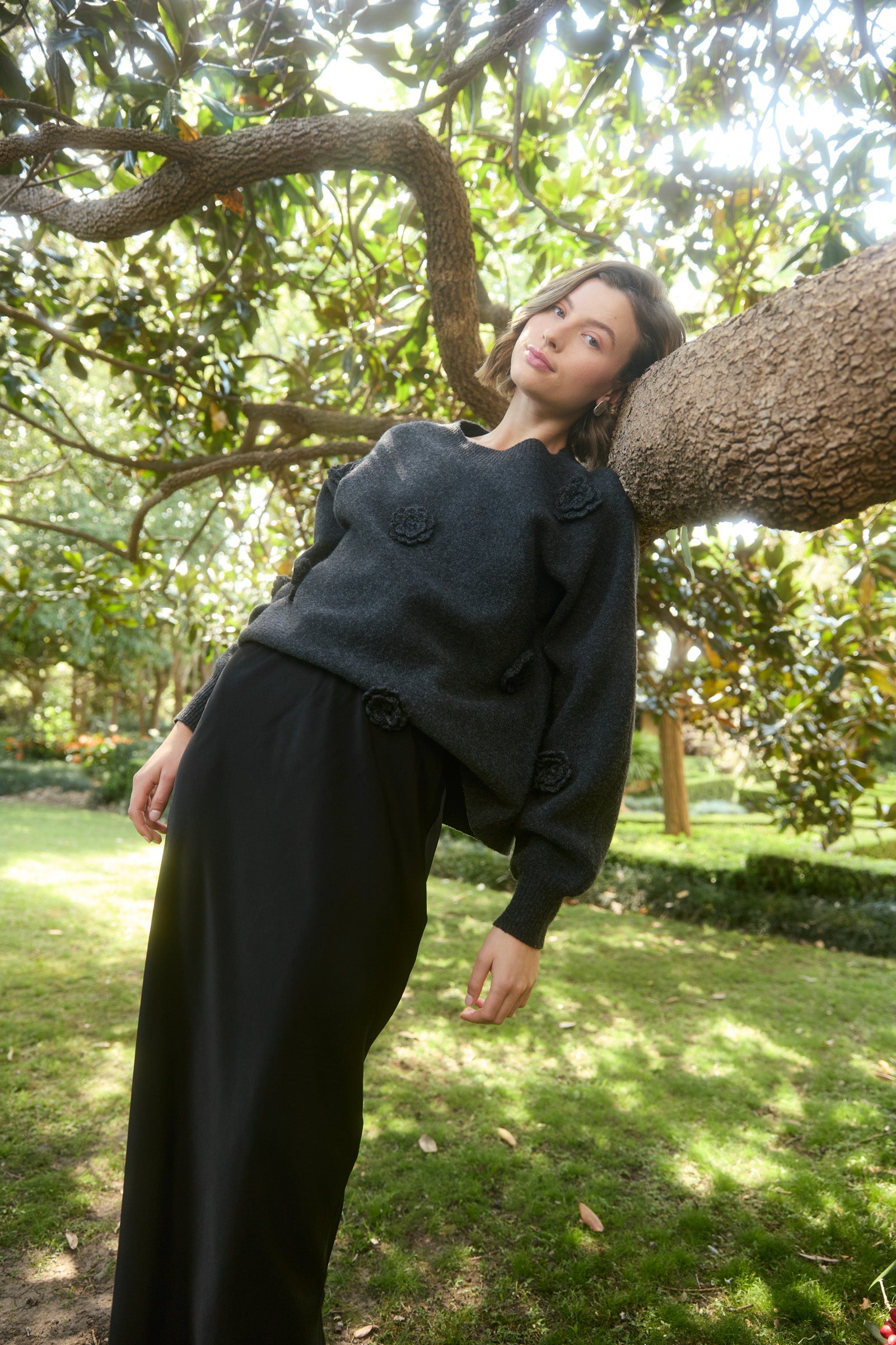 Maia Midi Skirt - Onyx