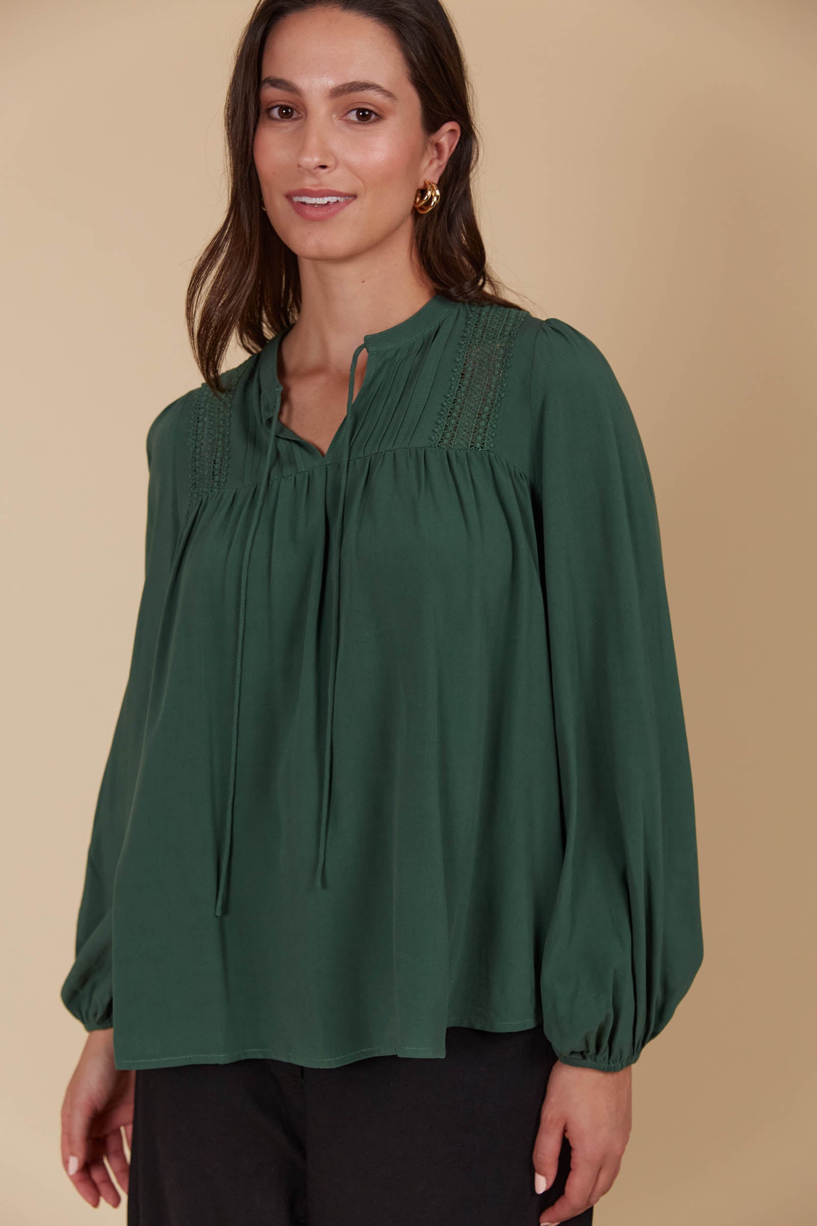Aphrodite Blouse - Pine