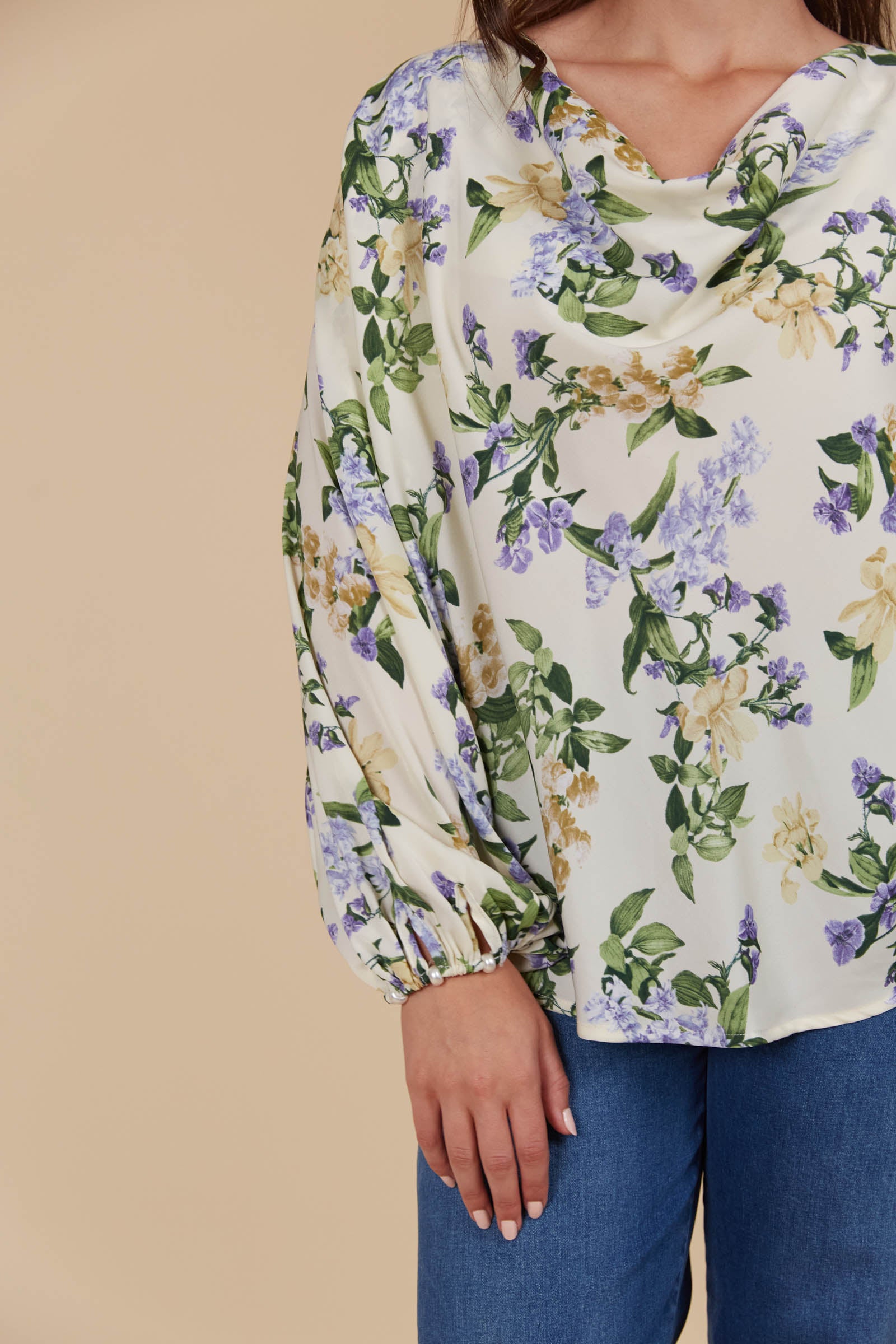 Maia Cowl Top - Ethereal