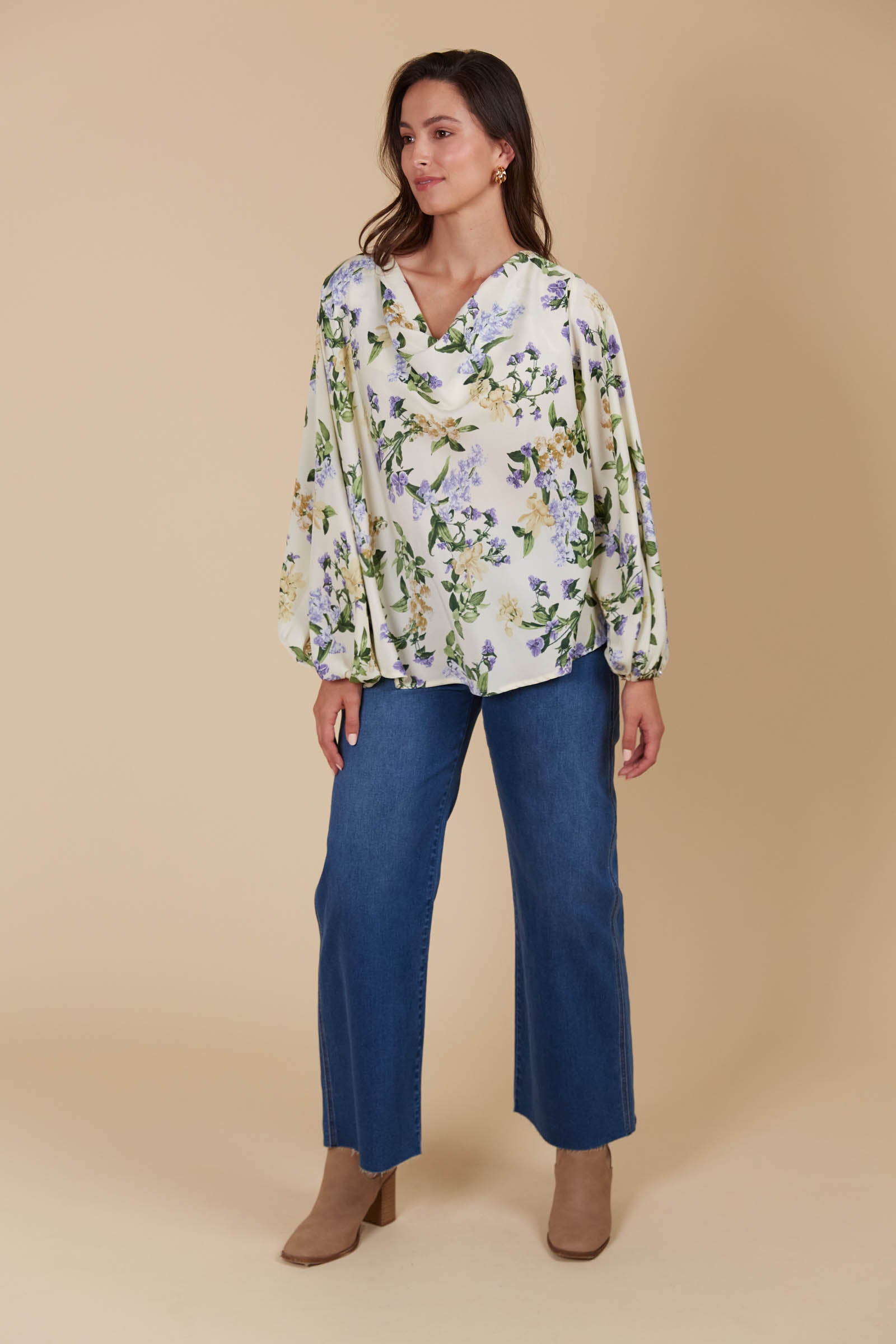 Maia Cowl Top - Ethereal