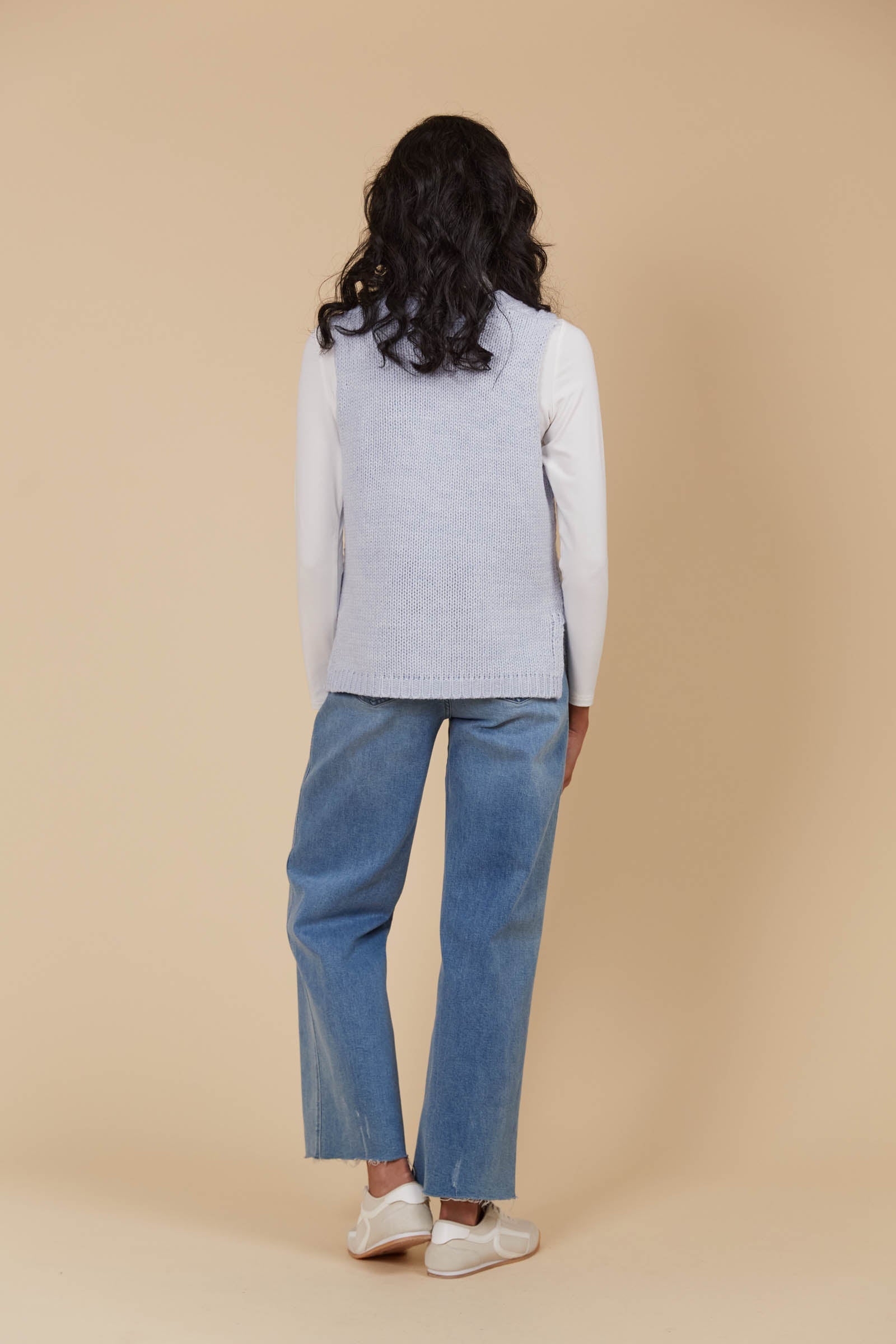 Luna Knit Vest - Sky