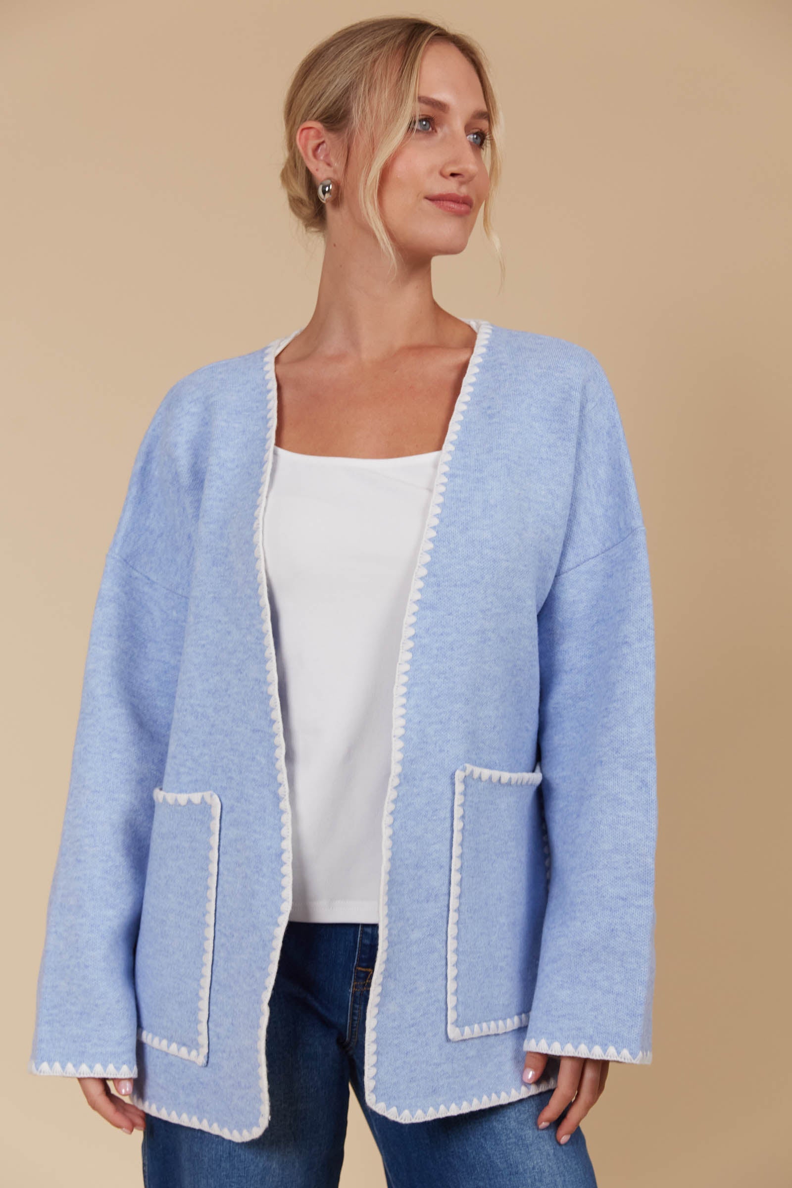Athena Cardigan - Sky