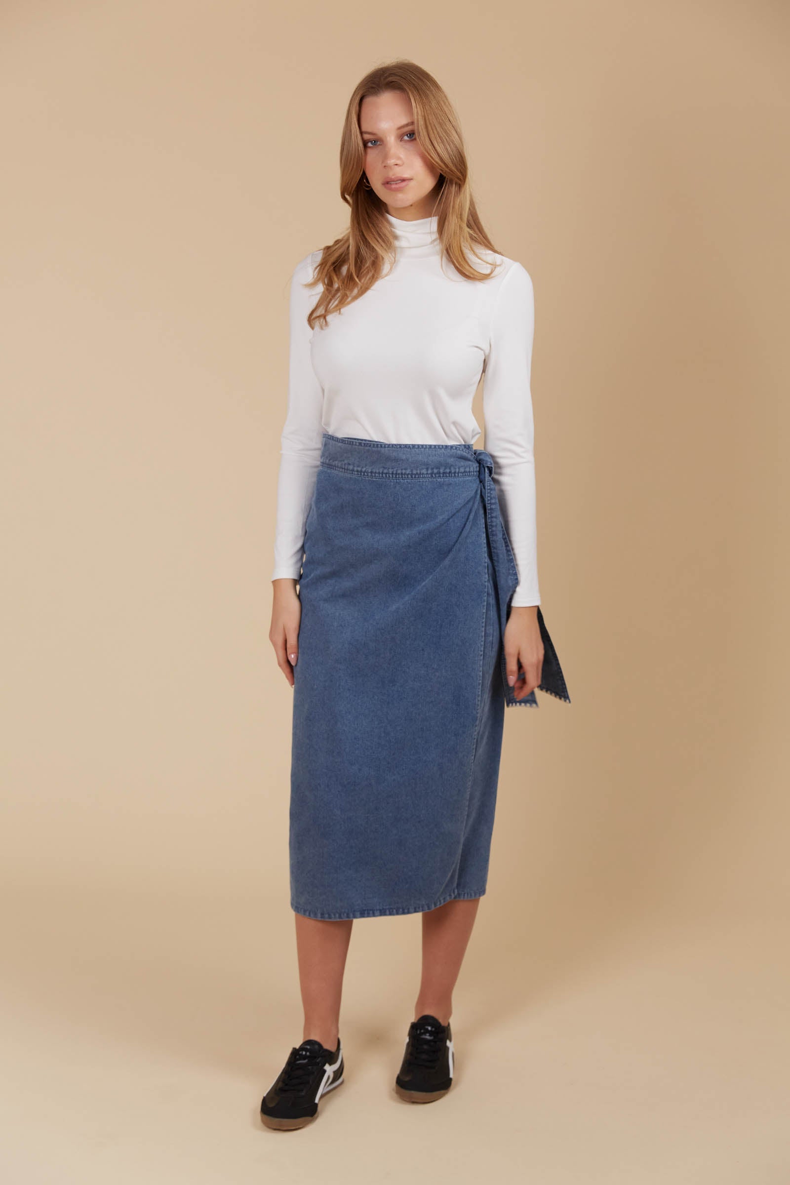 Freya Wrap Skirt - Denim