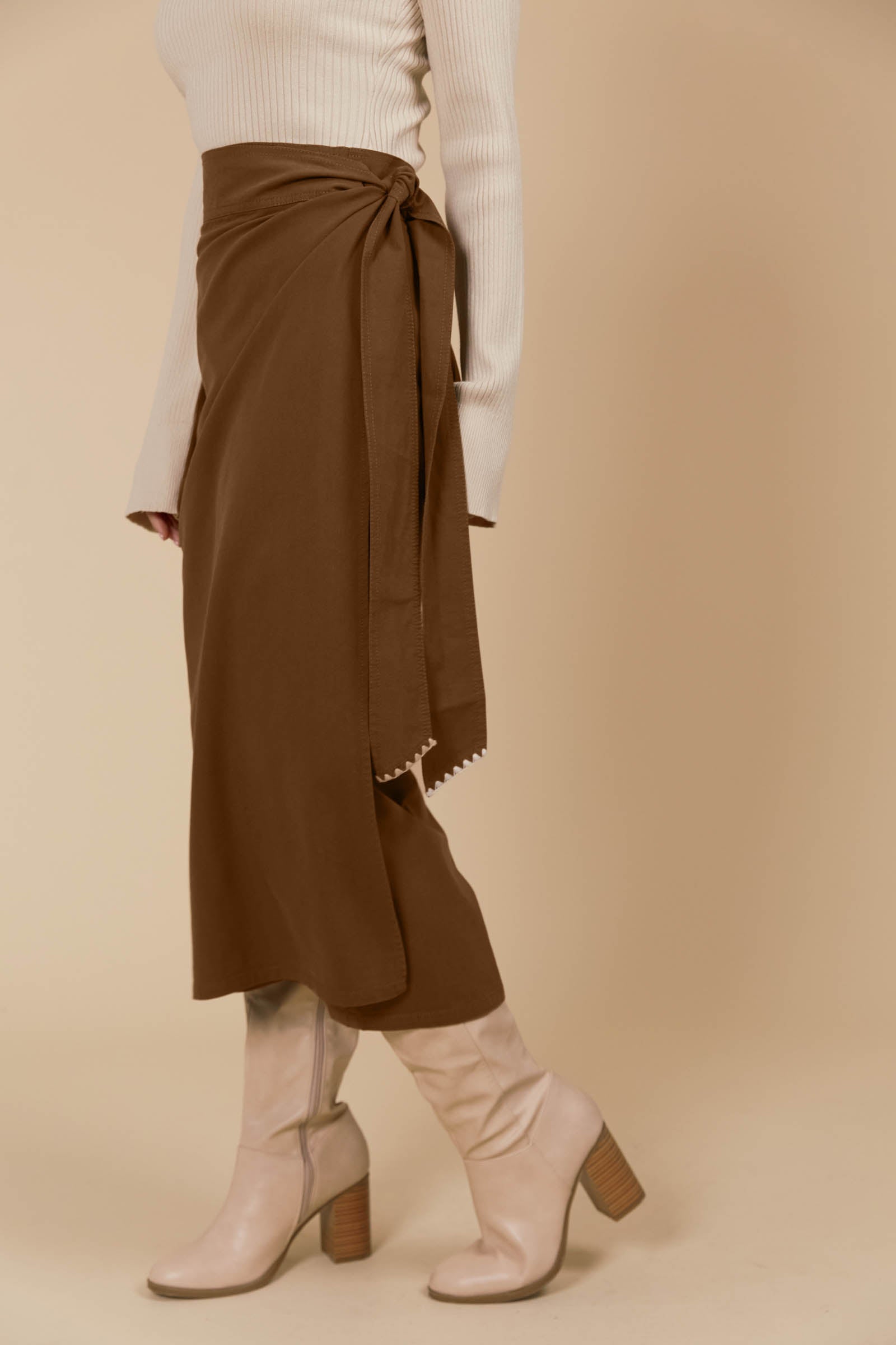 Freya Wrap Skirt - Toffee