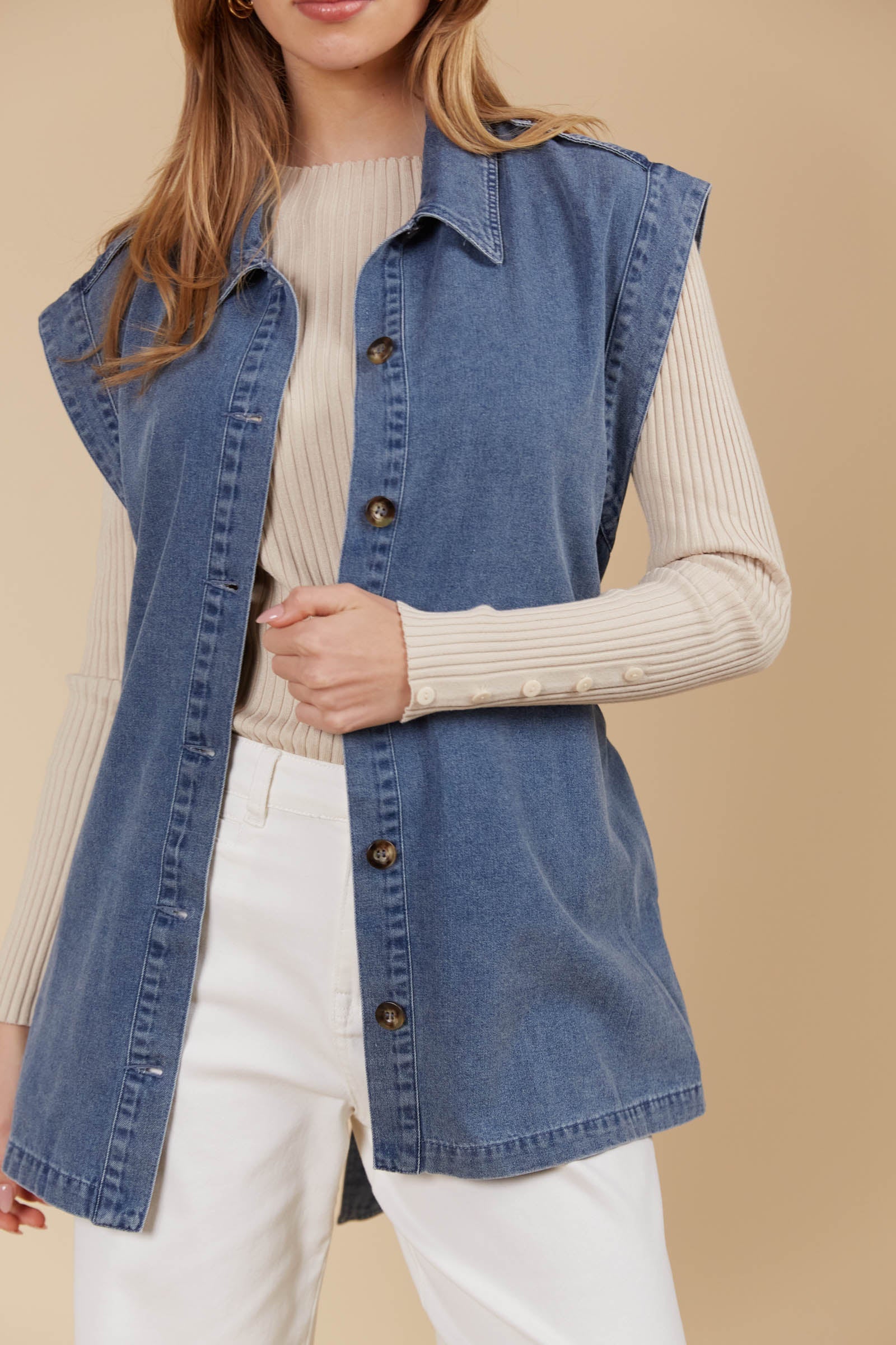 Freya Vest - Denim