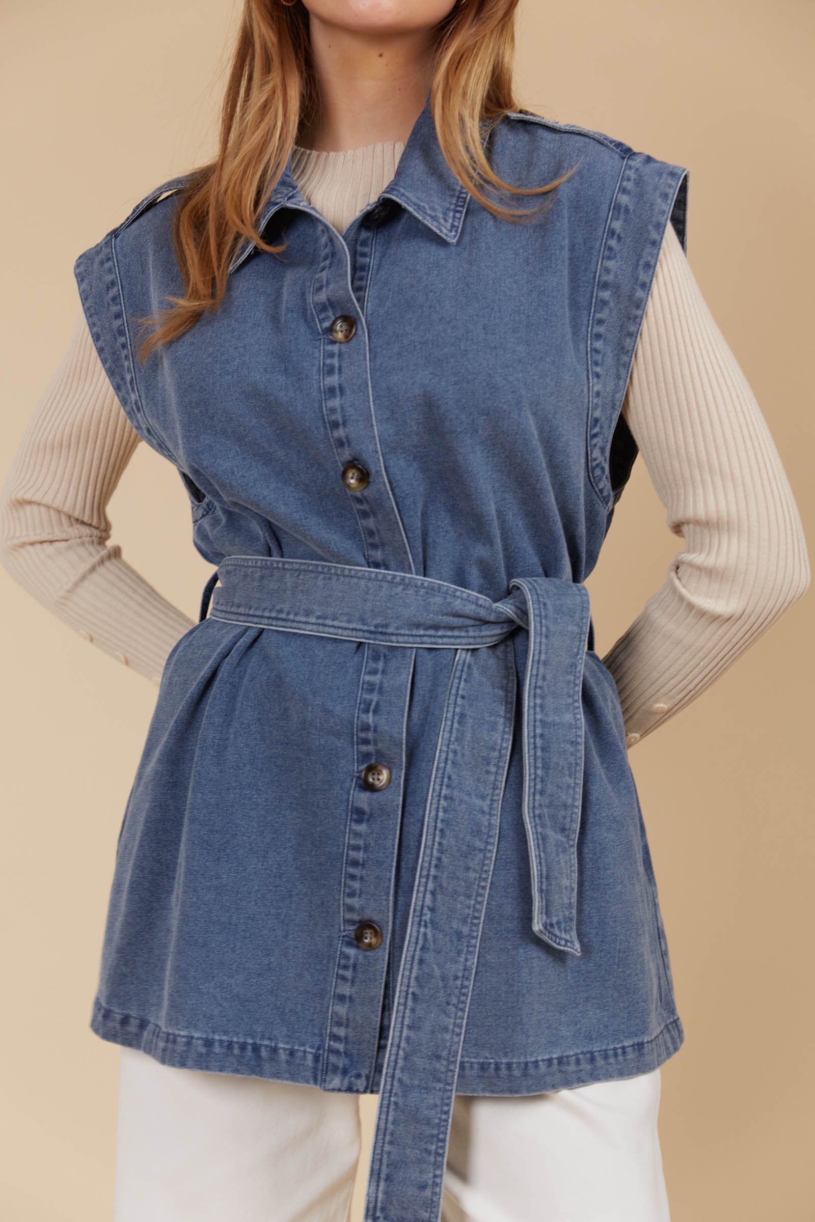 Freya Vest - Denim