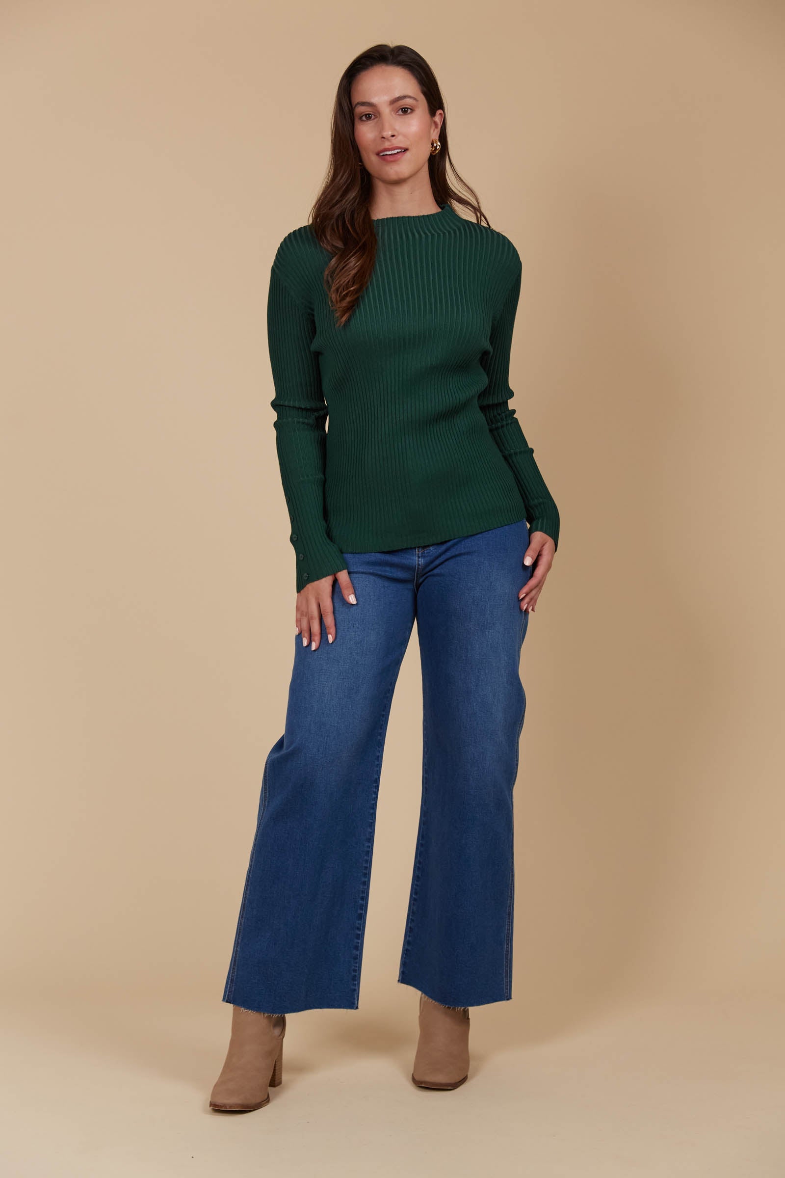 Juno Knit Top - Pine