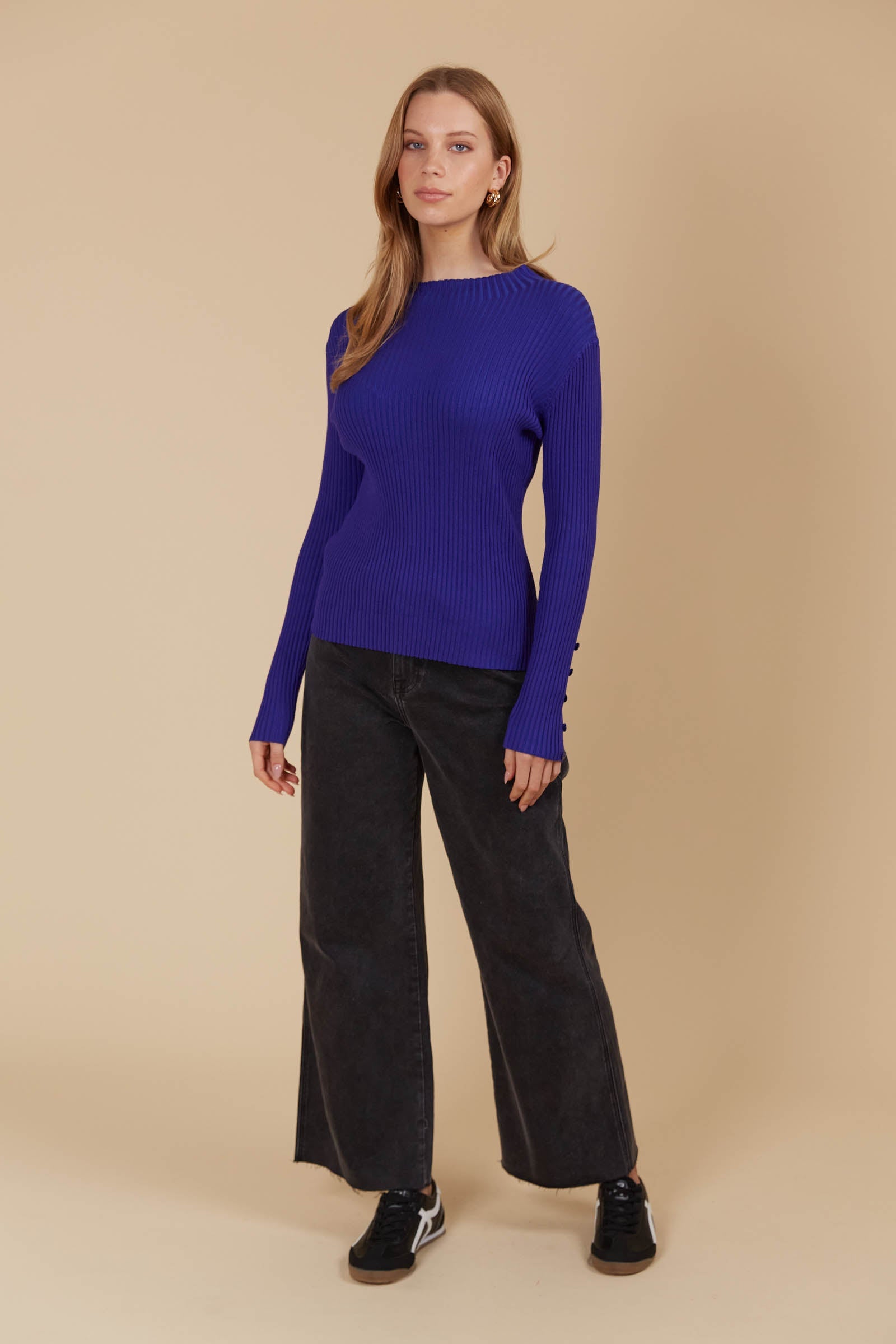 Juno Knit Top - Violet