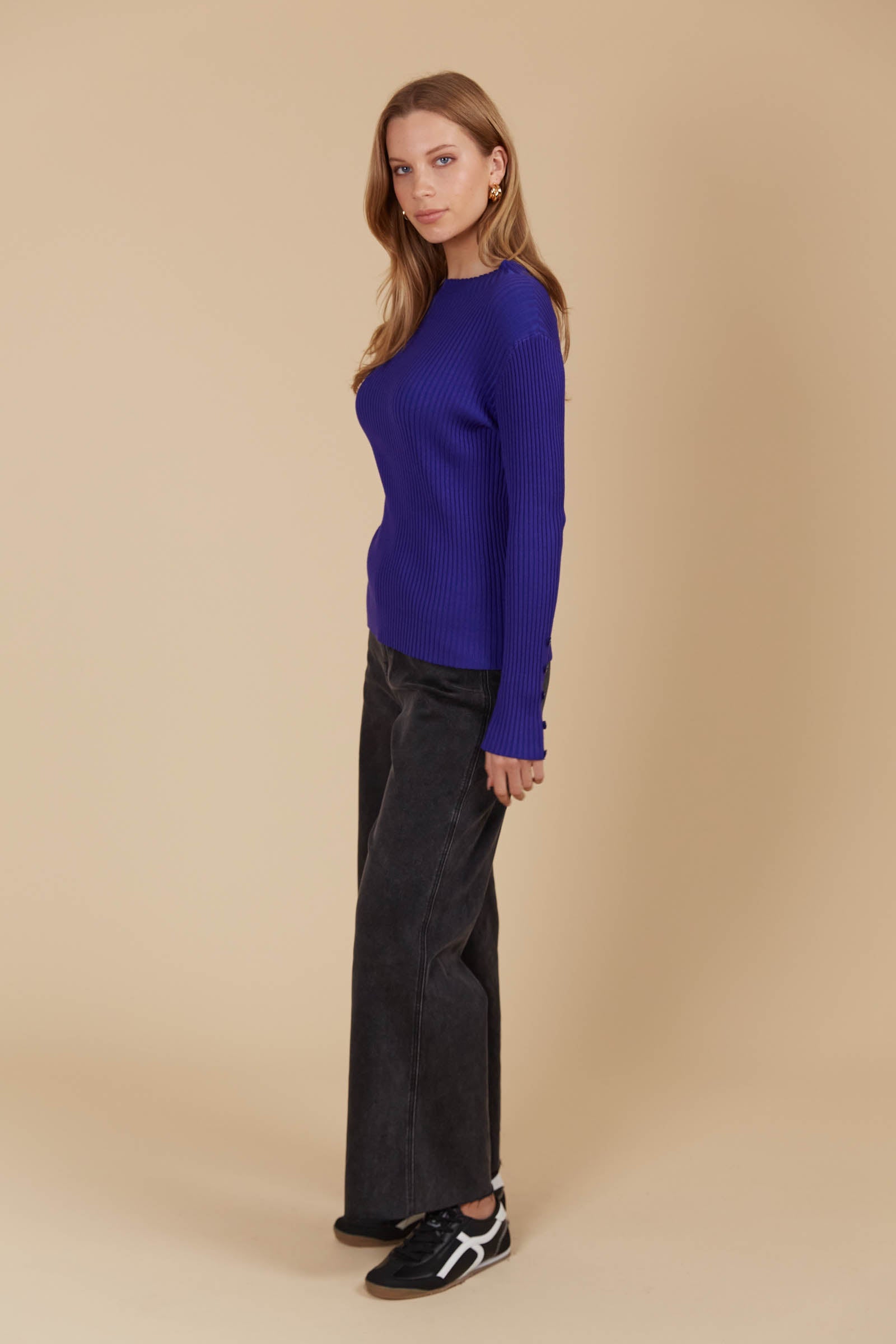 Juno Knit Top - Violet