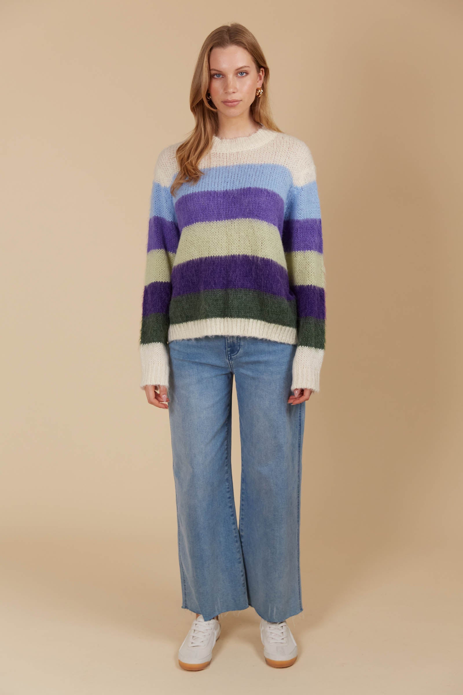 Pallas Stripe Jumper - Violet