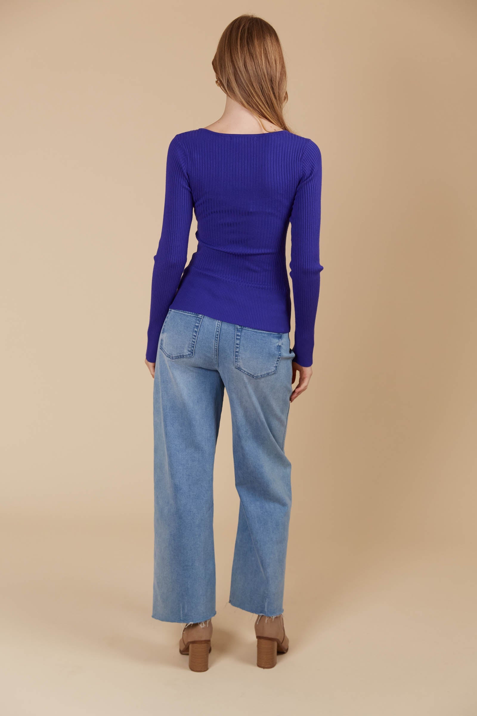 Juno Square Neck Top - Violet