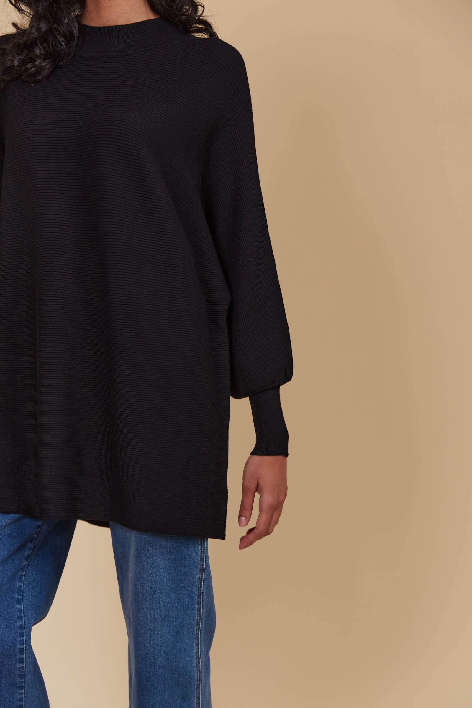 Juno Relaxed Jumper - Onyx