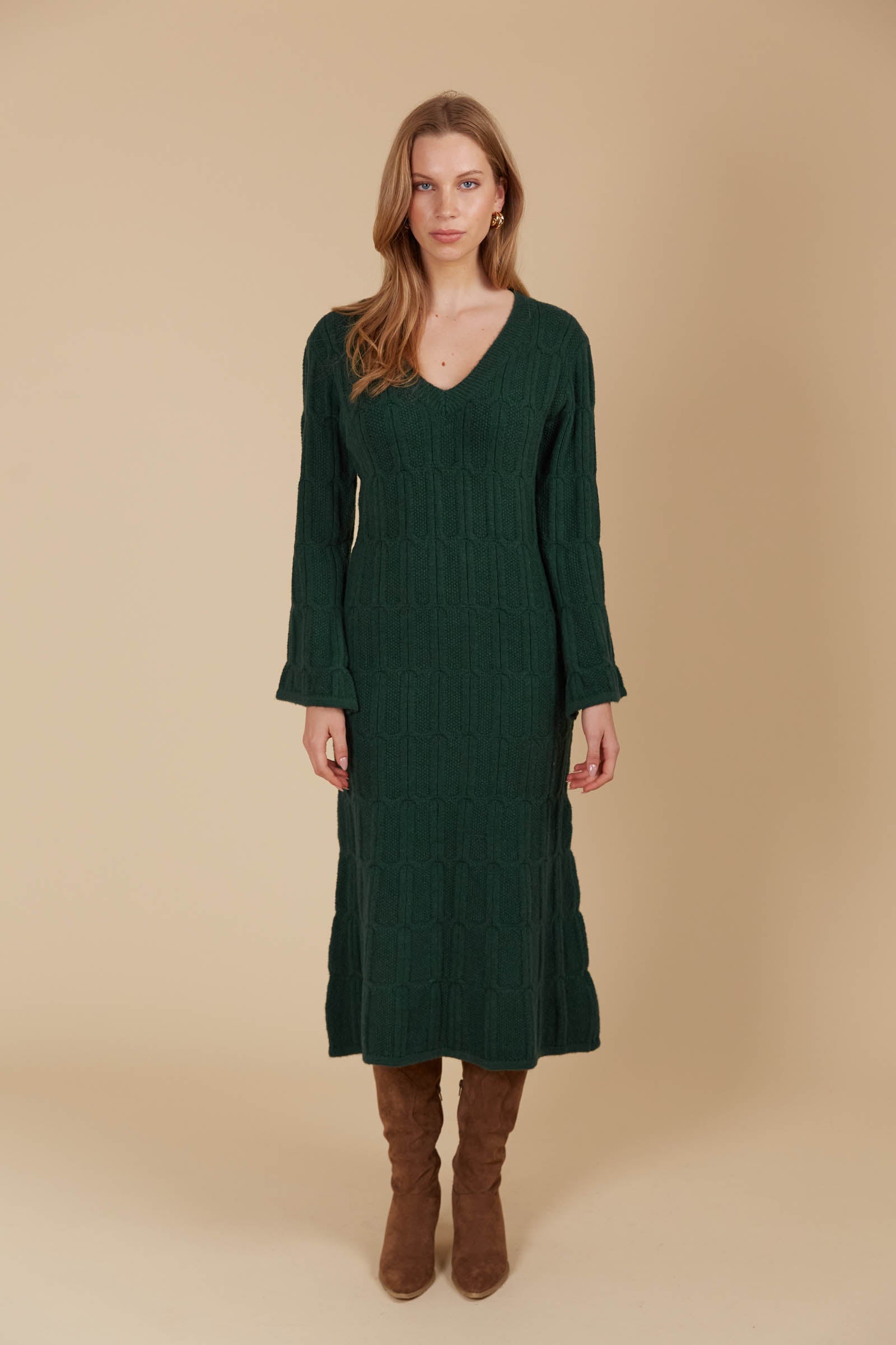 Hera Knit Dress - Pine