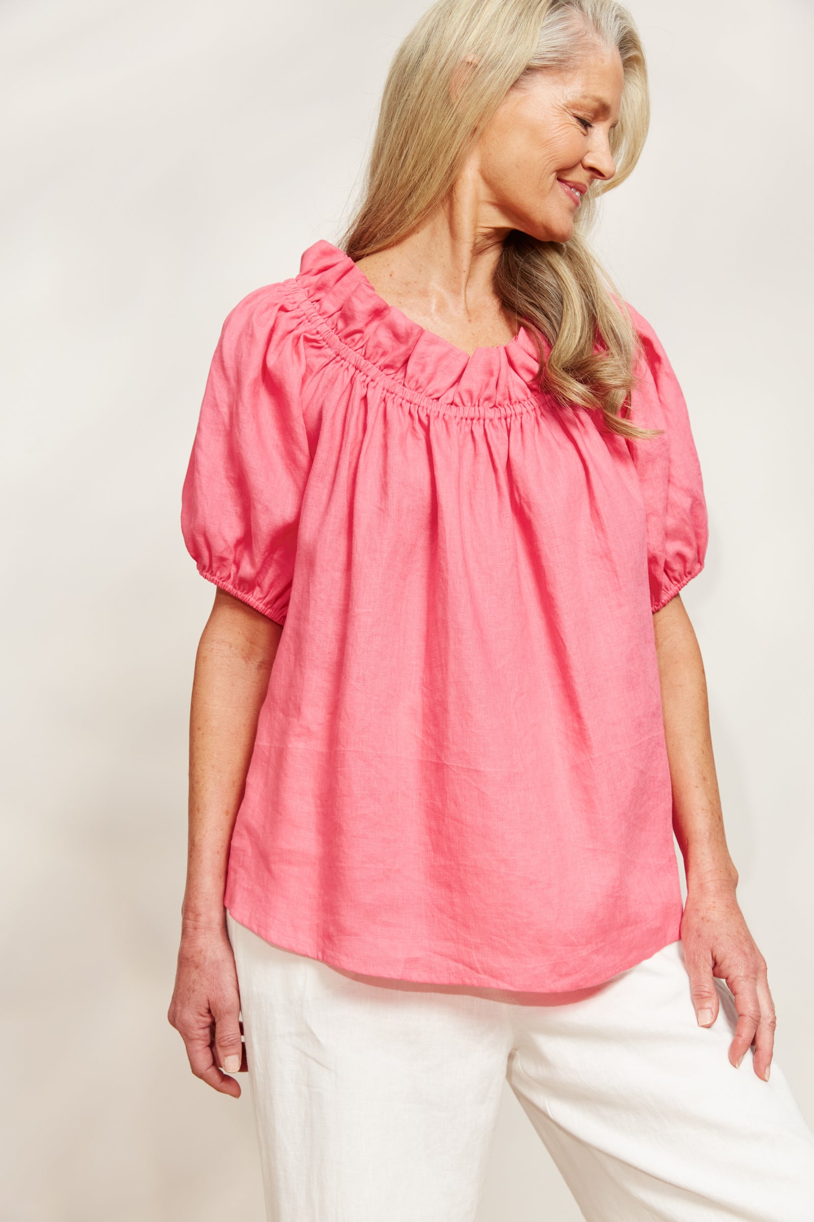 Halcyon Ruched Top - Musk