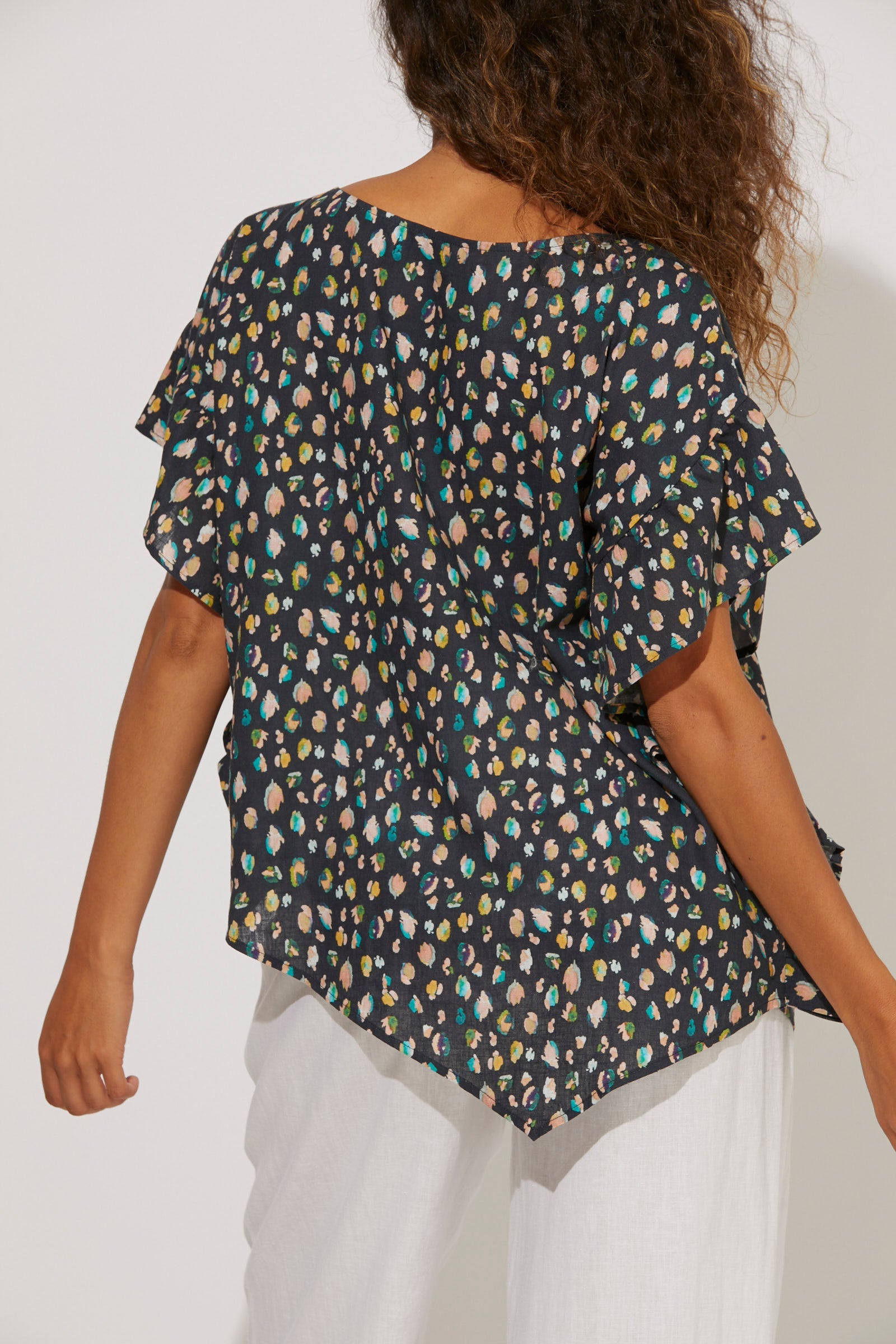 Cabana Frill Top - Navy - The Haven Co