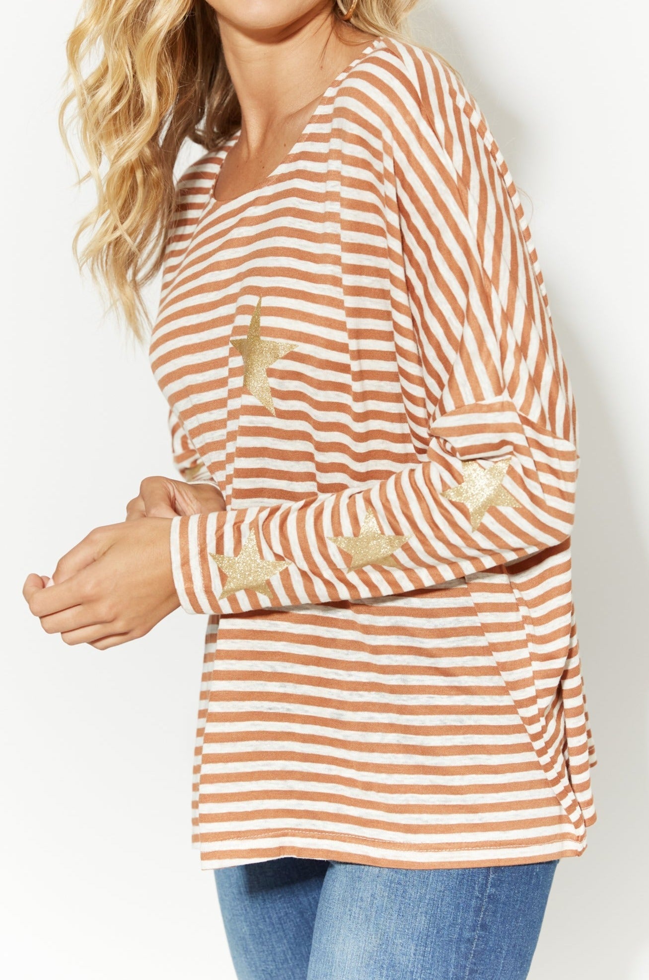 Lisbon Stripe Top - Terracotta - The Haven Co