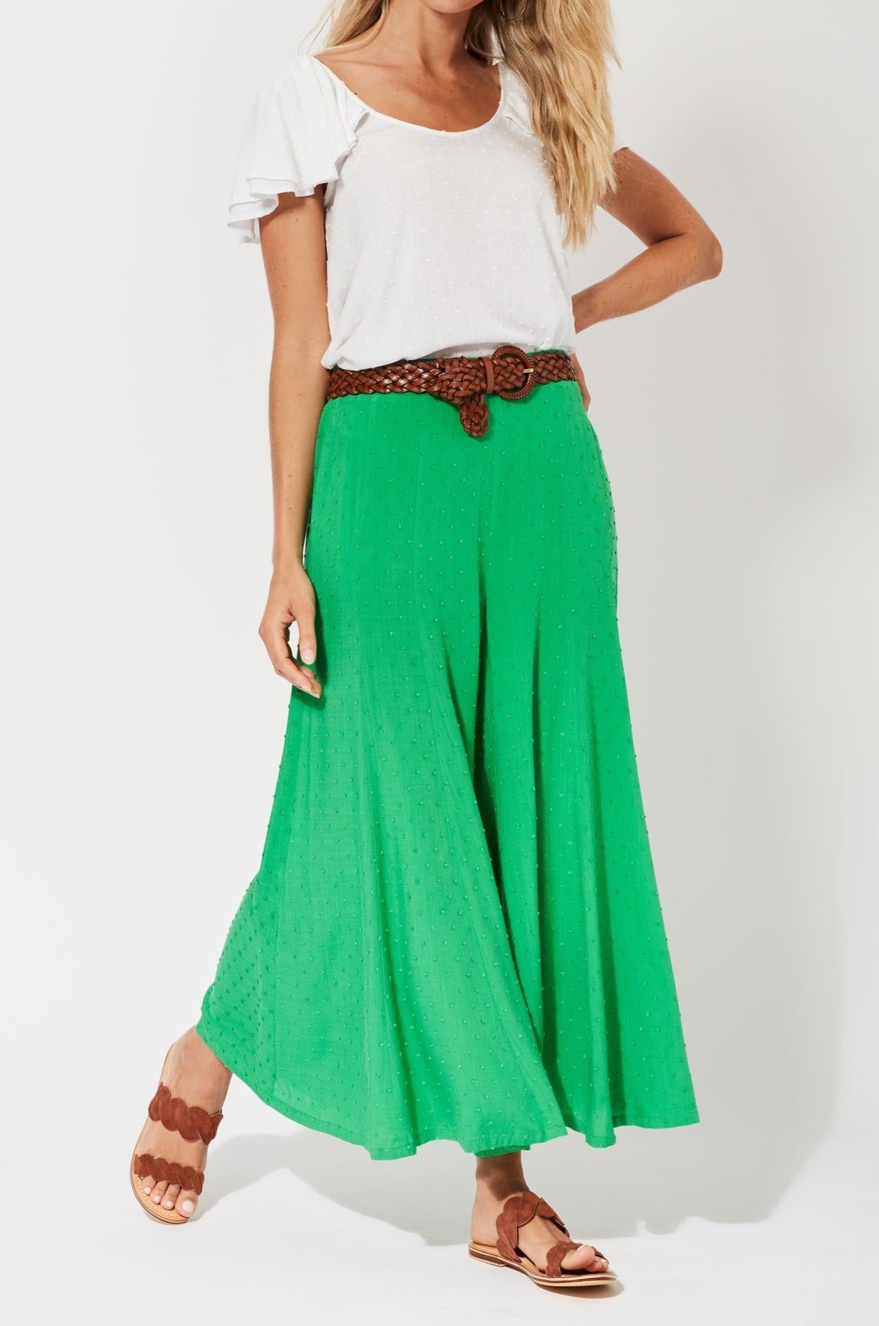 Zanzibar Crop Pant - Key Lime - The Haven Co