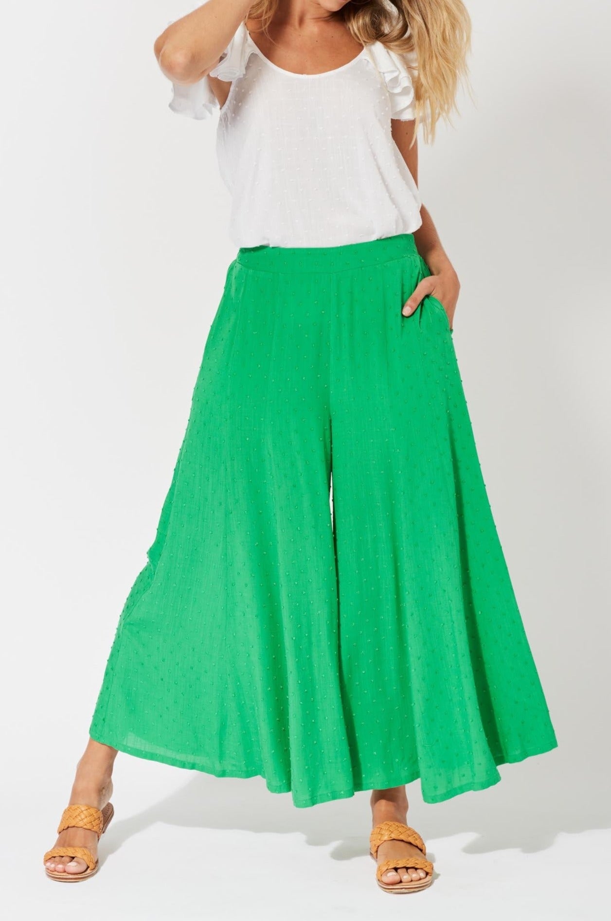 Zanzibar Crop Pant - Key Lime - The Haven Co