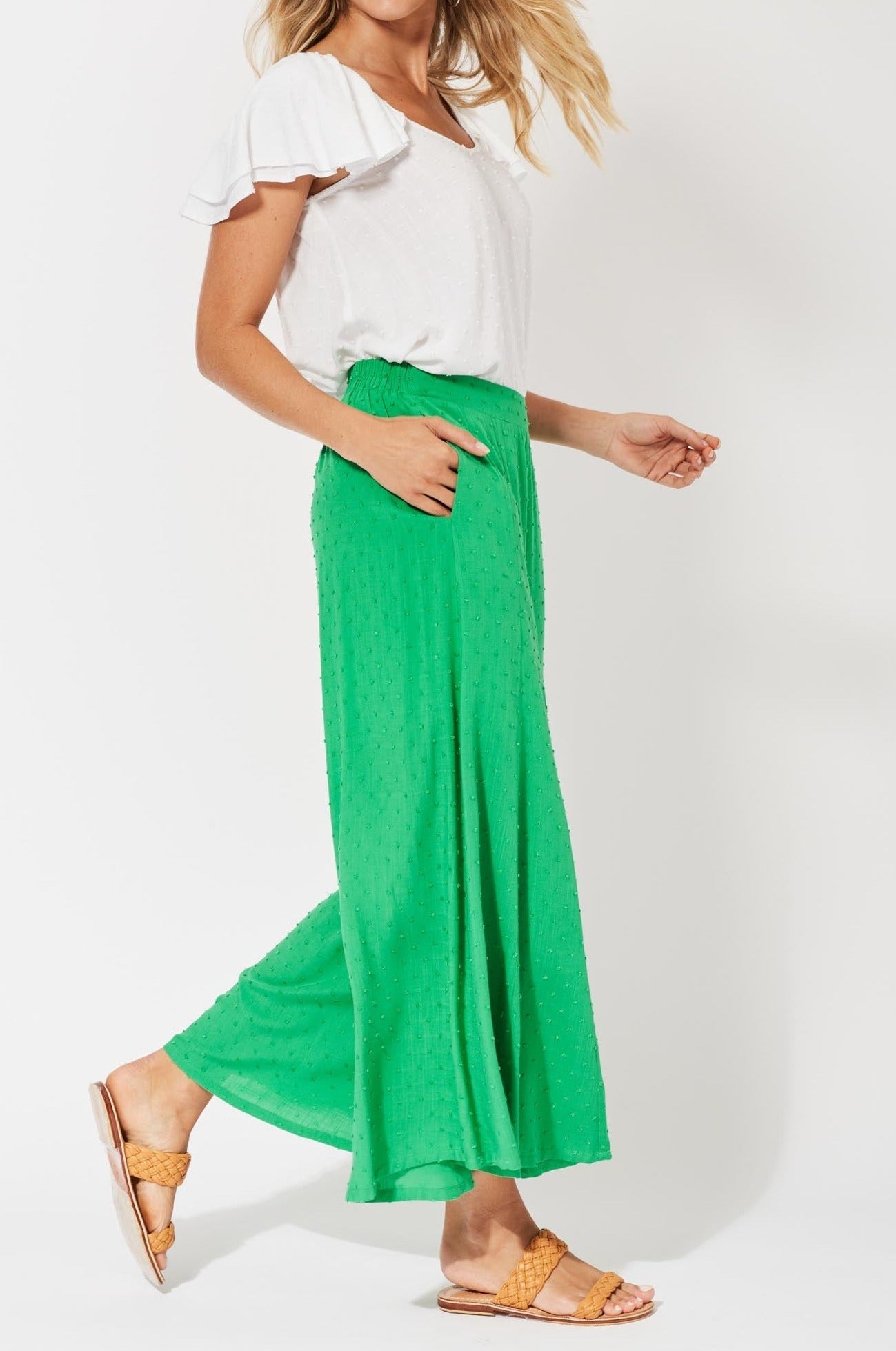 Zanzibar Crop Pant - Key Lime - The Haven Co