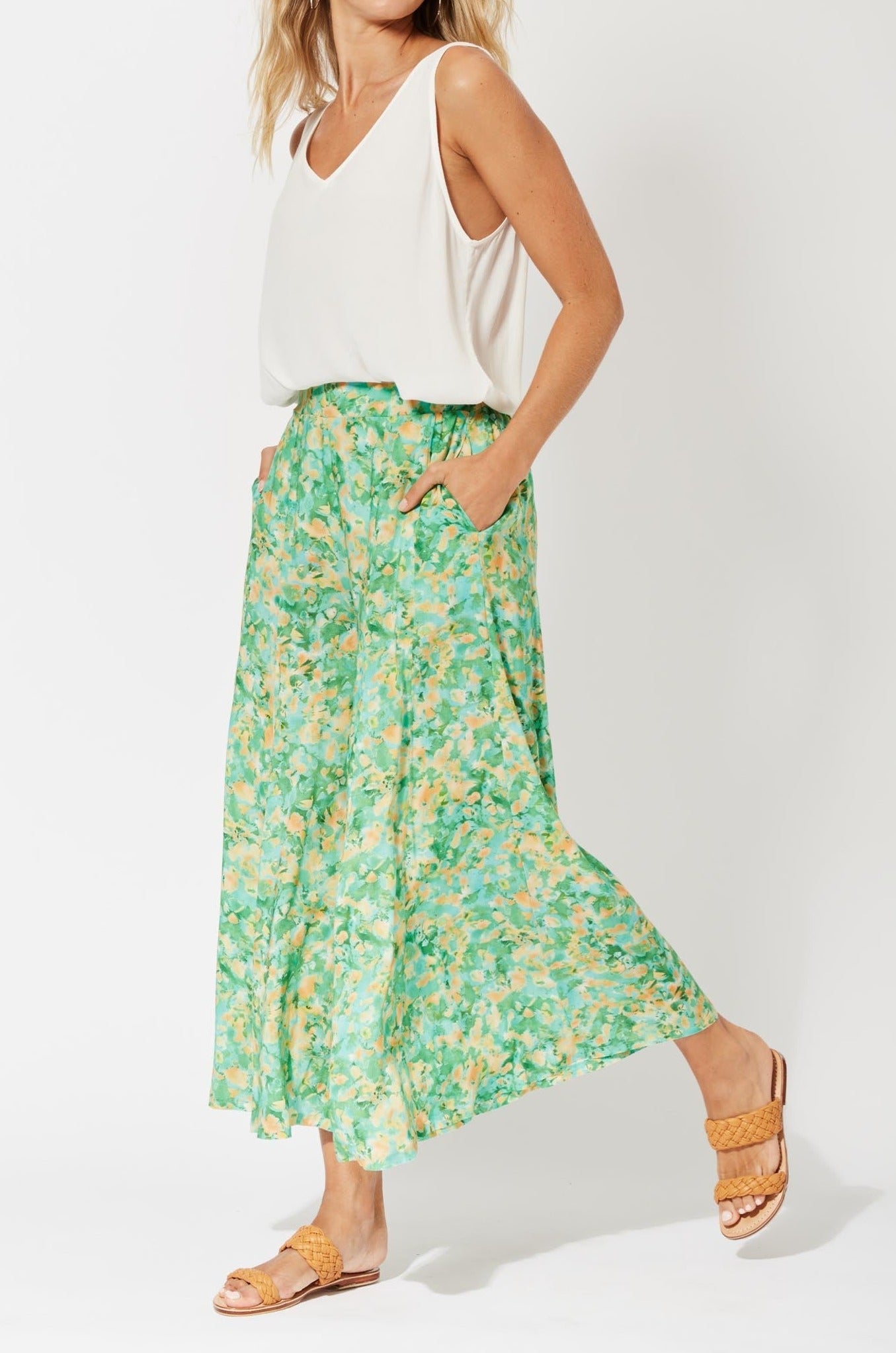 Zanzibar Crop Pant - Kumquat - The Haven Co