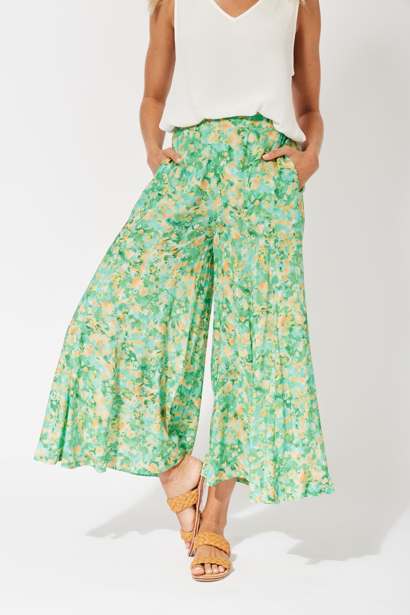 Zanzibar Crop Pant - Kumquat - The Haven Co