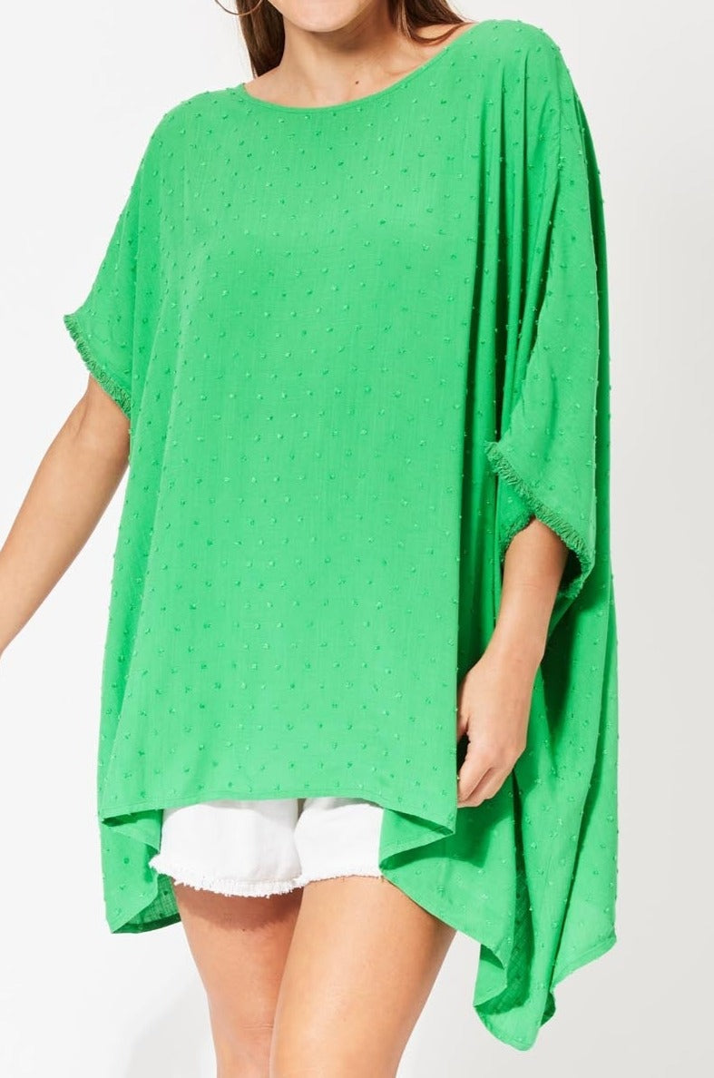 Zanzibar Asymmetric Top - Key Lime - The Haven Co