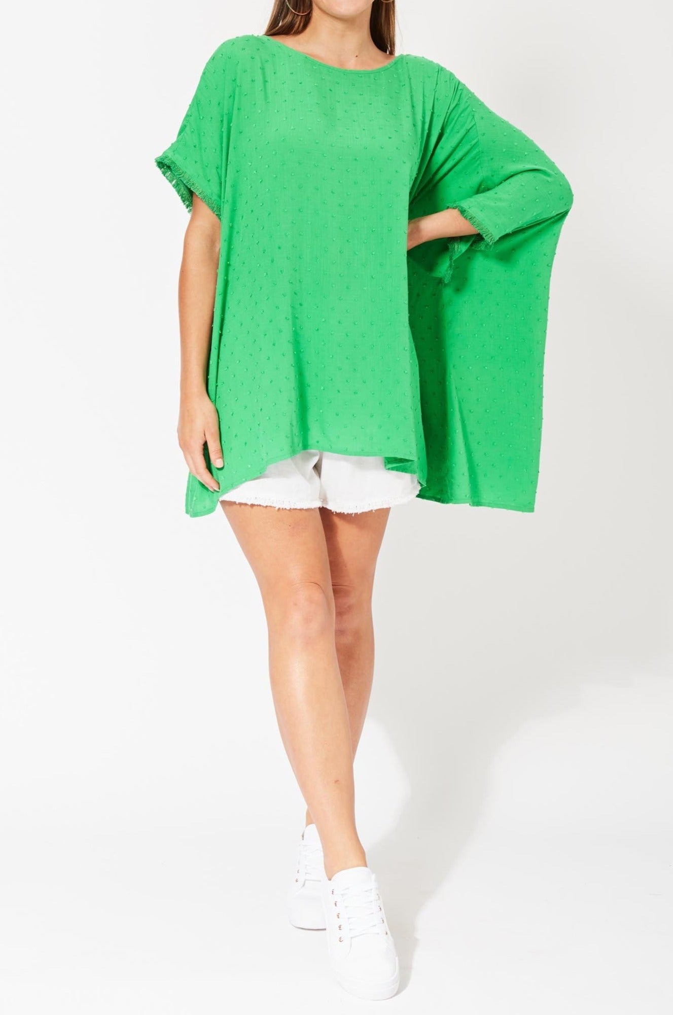 Zanzibar Asymmetric Top - Key Lime - The Haven Co