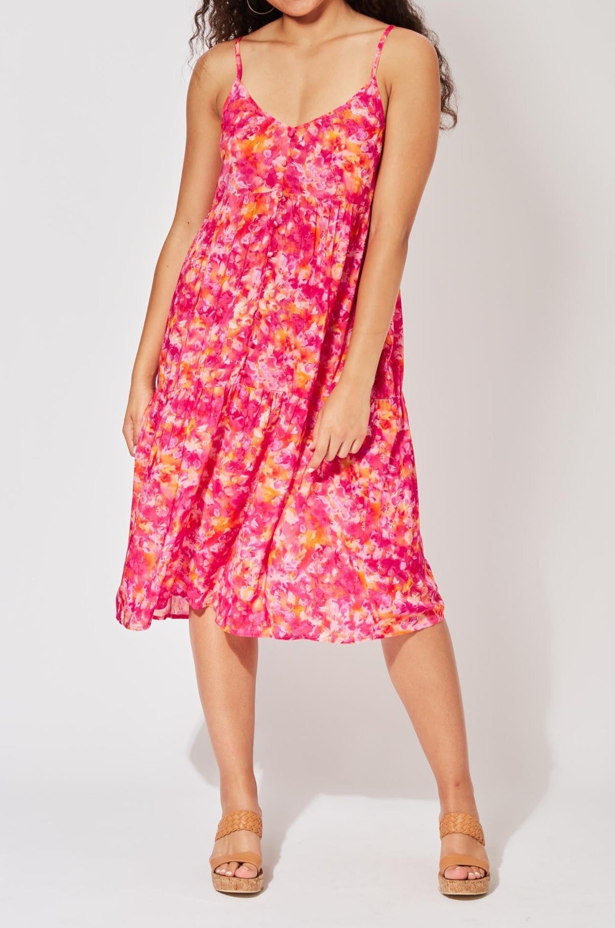 Zanzibar Midi Dress - Sangria - The Haven Co