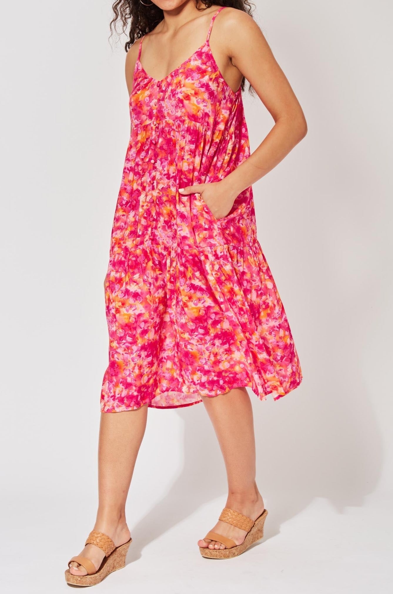 Zanzibar Midi Dress - Sangria - The Haven Co