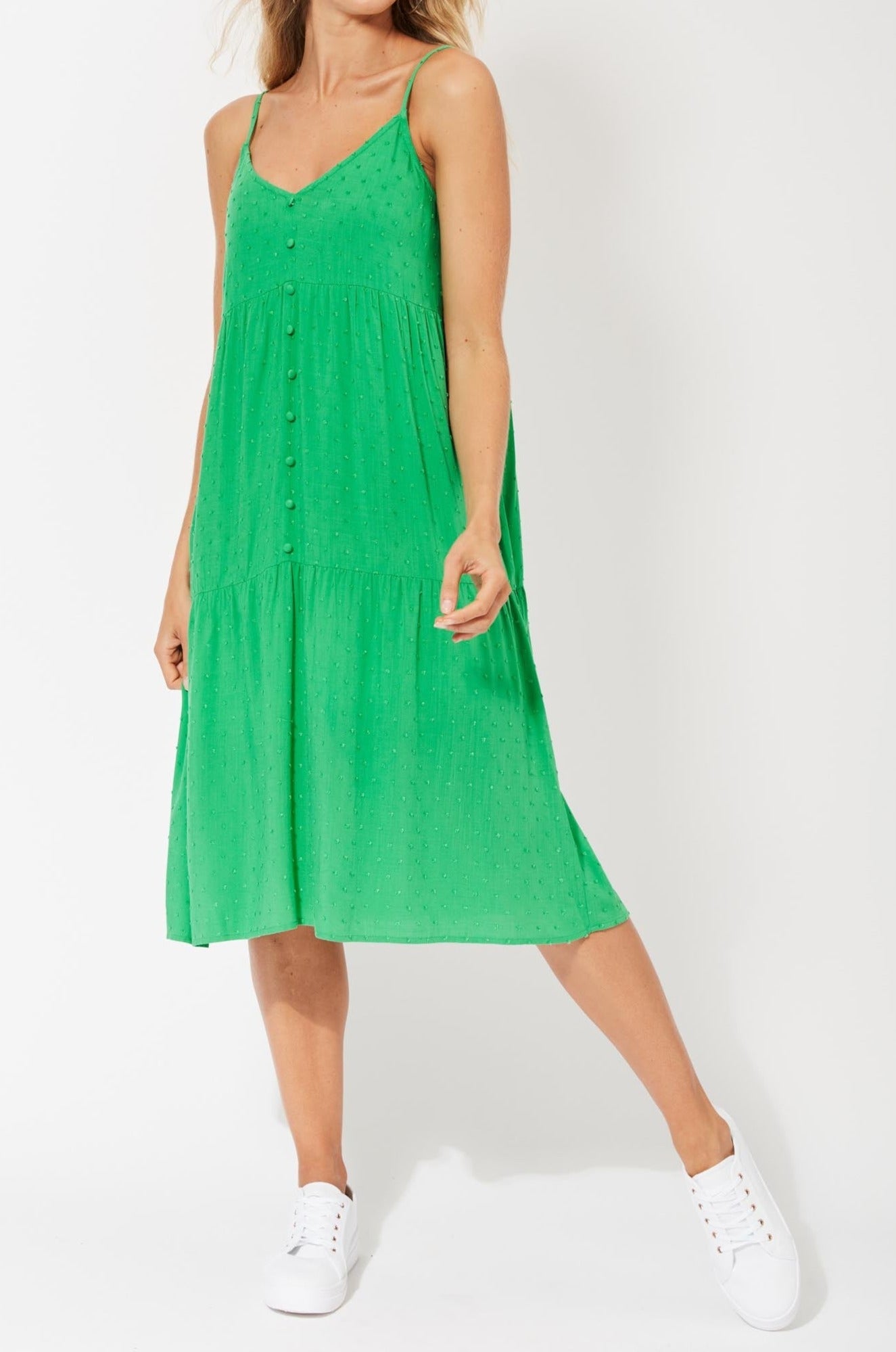 Zanzibar Midi Dress - Key Lime - The Haven Co