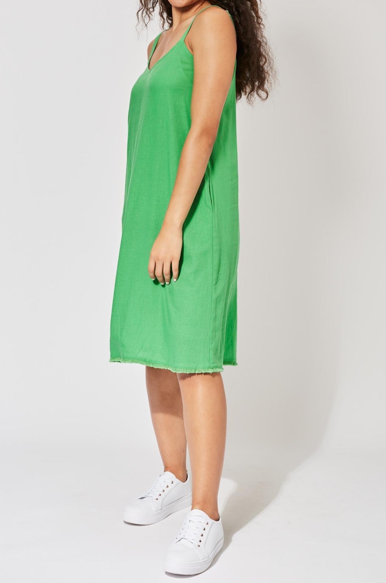 St Barts Midi Dress - Key Lime - The Haven Co