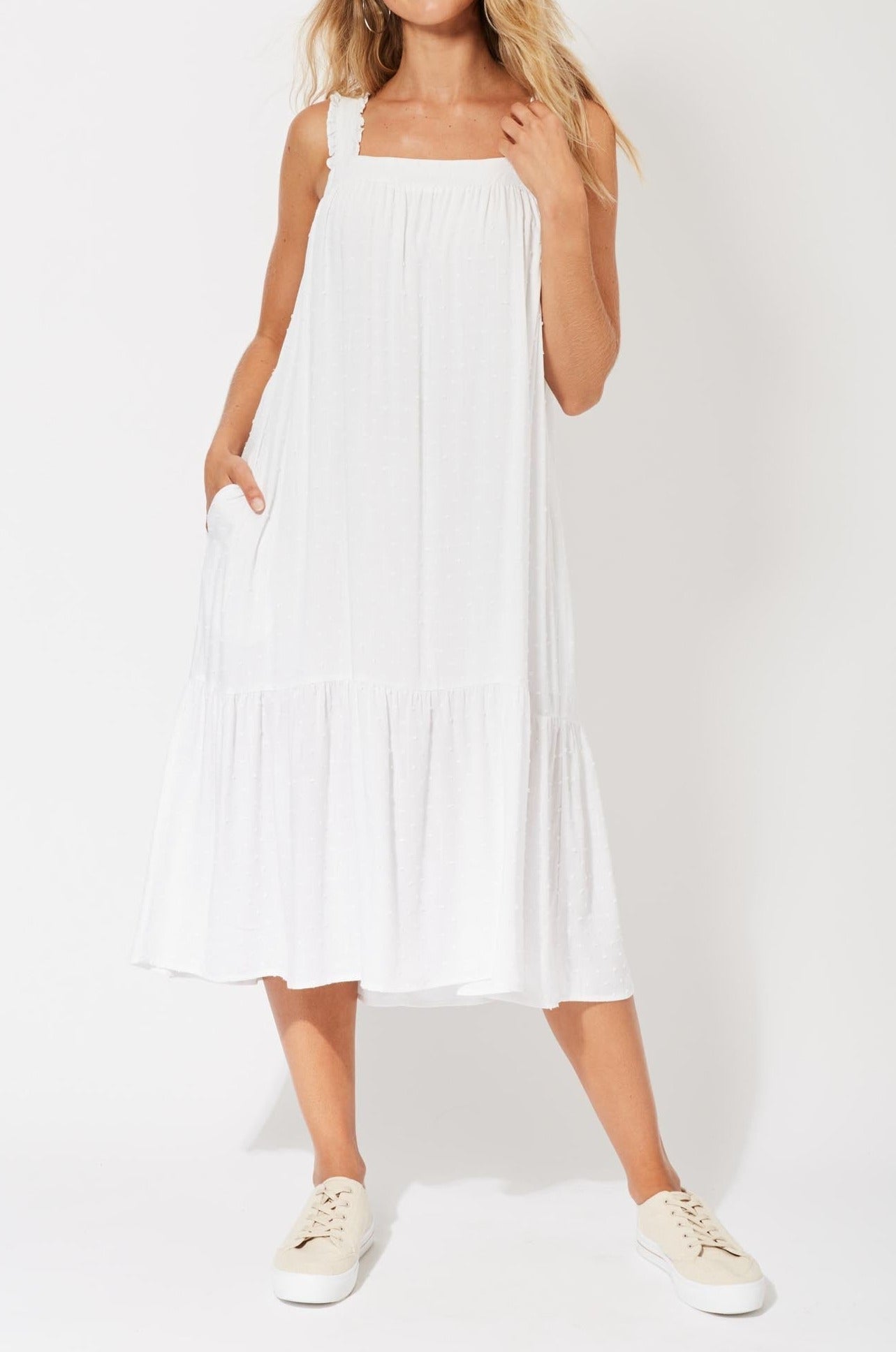 Zanzibar Tank Maxi - Ecru - The Haven Co