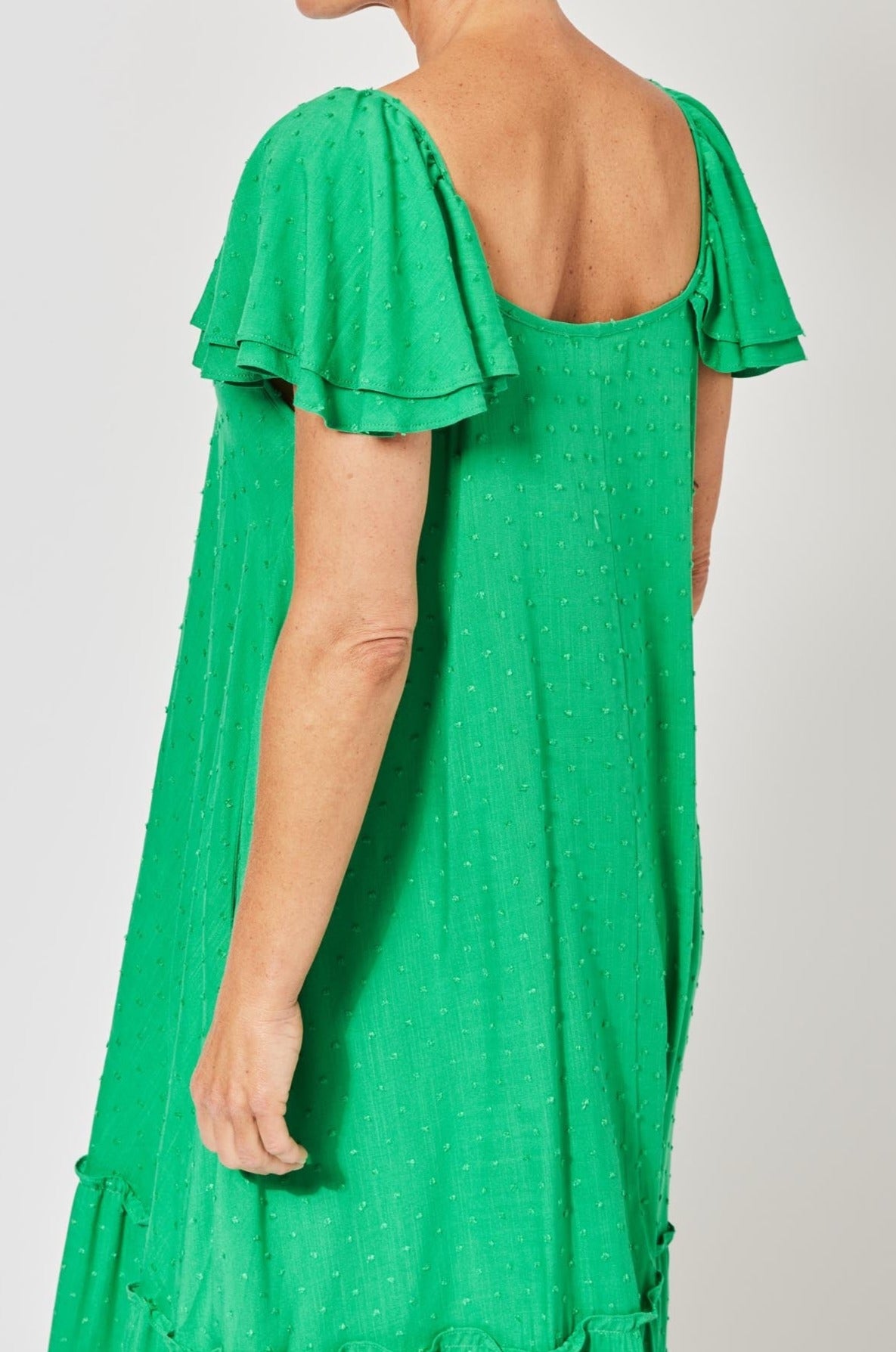 Zanzibar Frill Maxi - Key Lime - The Haven Co