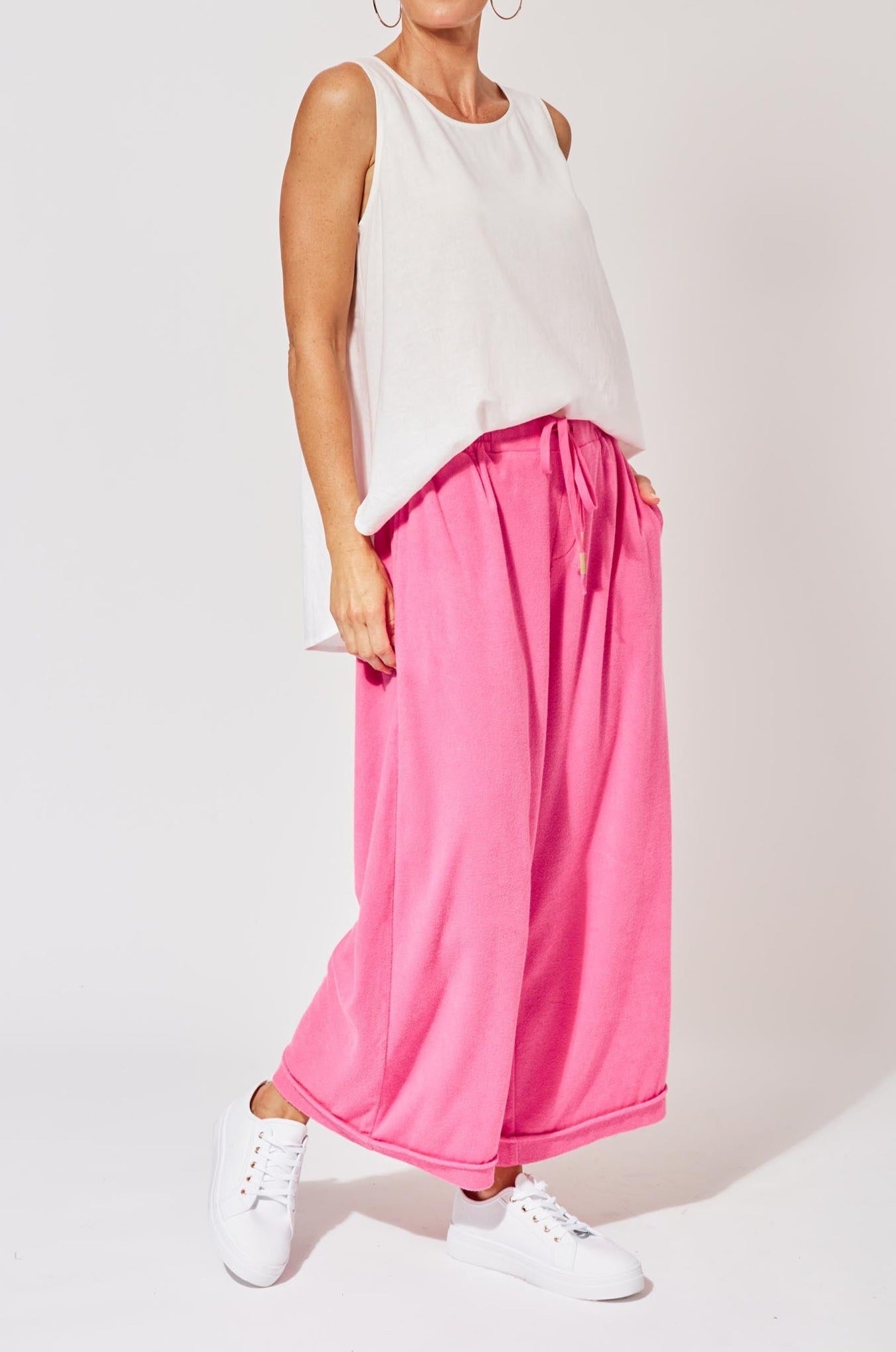 Maluku Crop Pant - Flamingo - The Haven Co