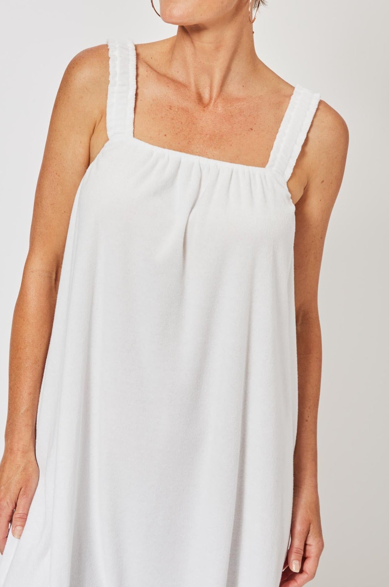 Maluku Tank Dress - Ecru - The Haven Co