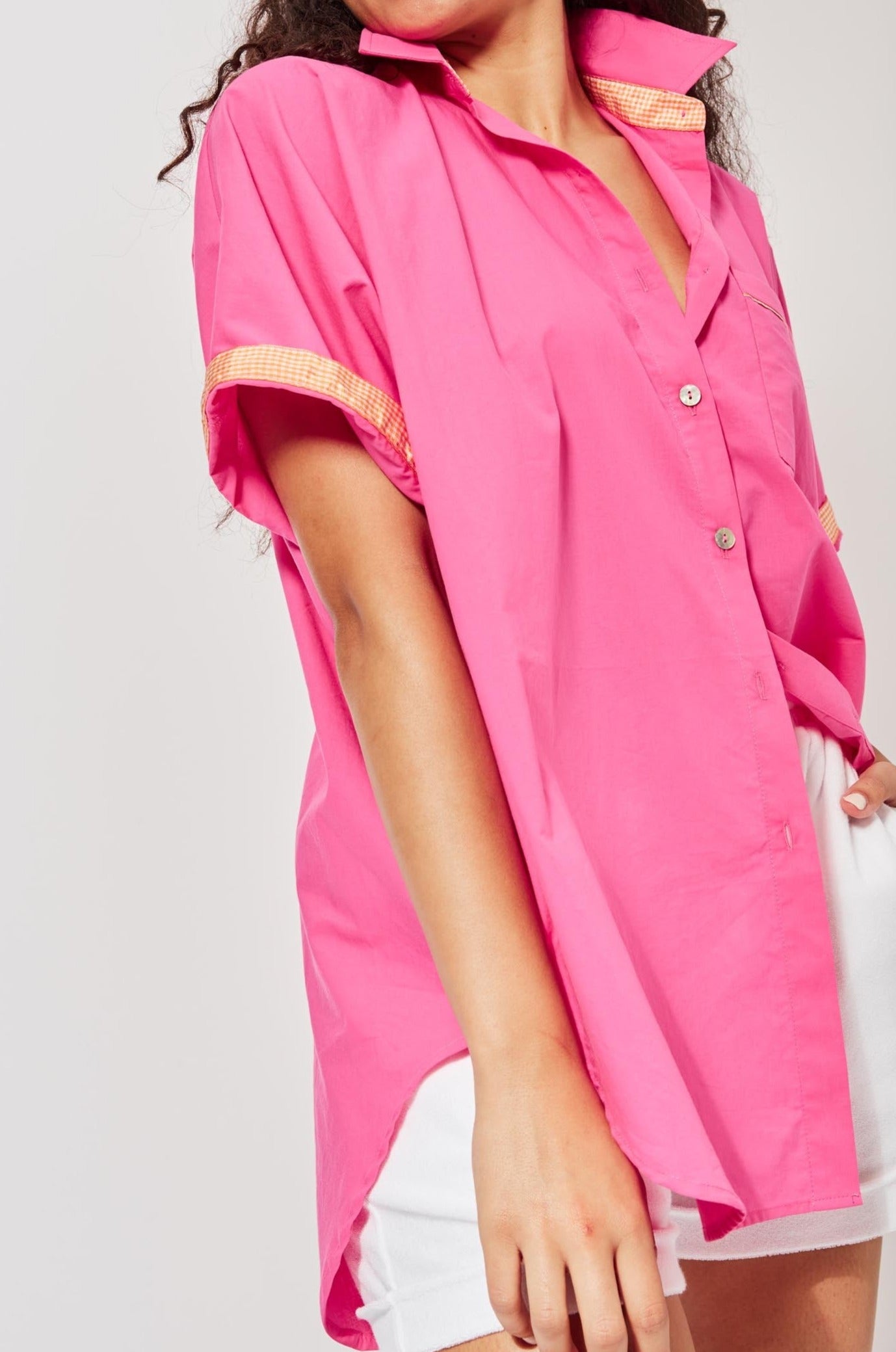 Sentosa Oversized Shirt - Flamingo - The Haven Co